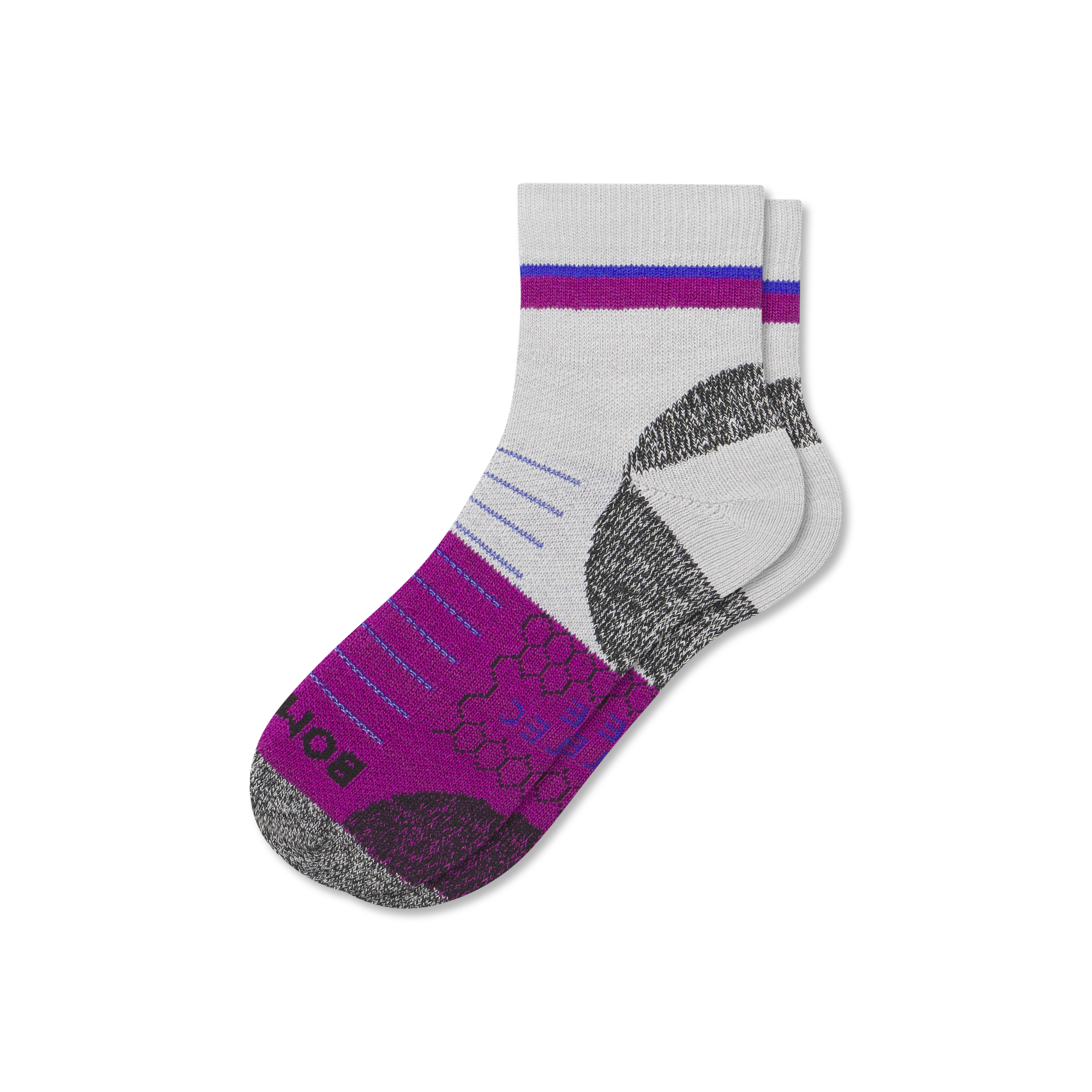Bombas Hiking Performance Quarter Socks In Harbor Grey