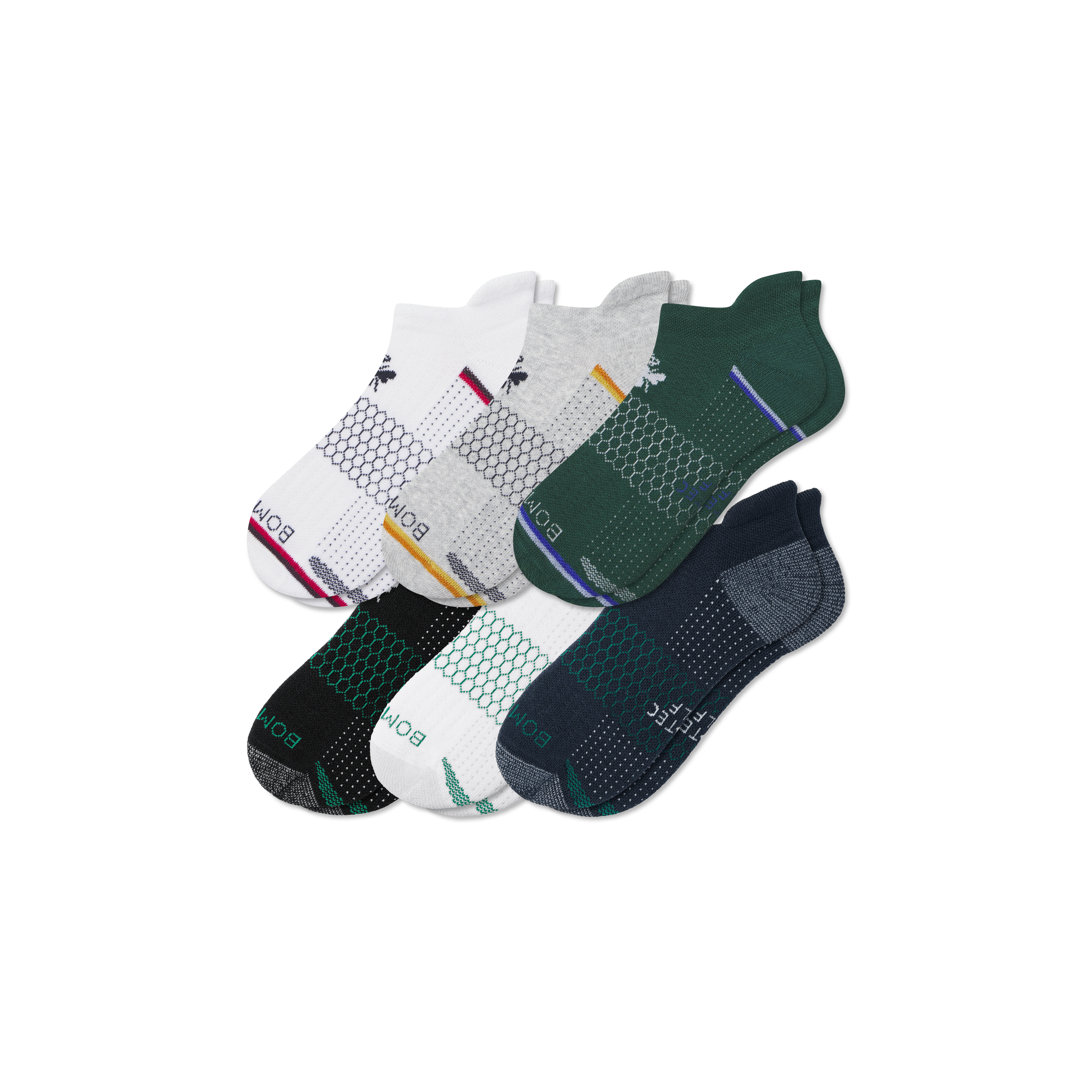 【MALBON GOLF】 Bucket Point Mesh Socks /追跡付 white-vivid-red-multi-mix-