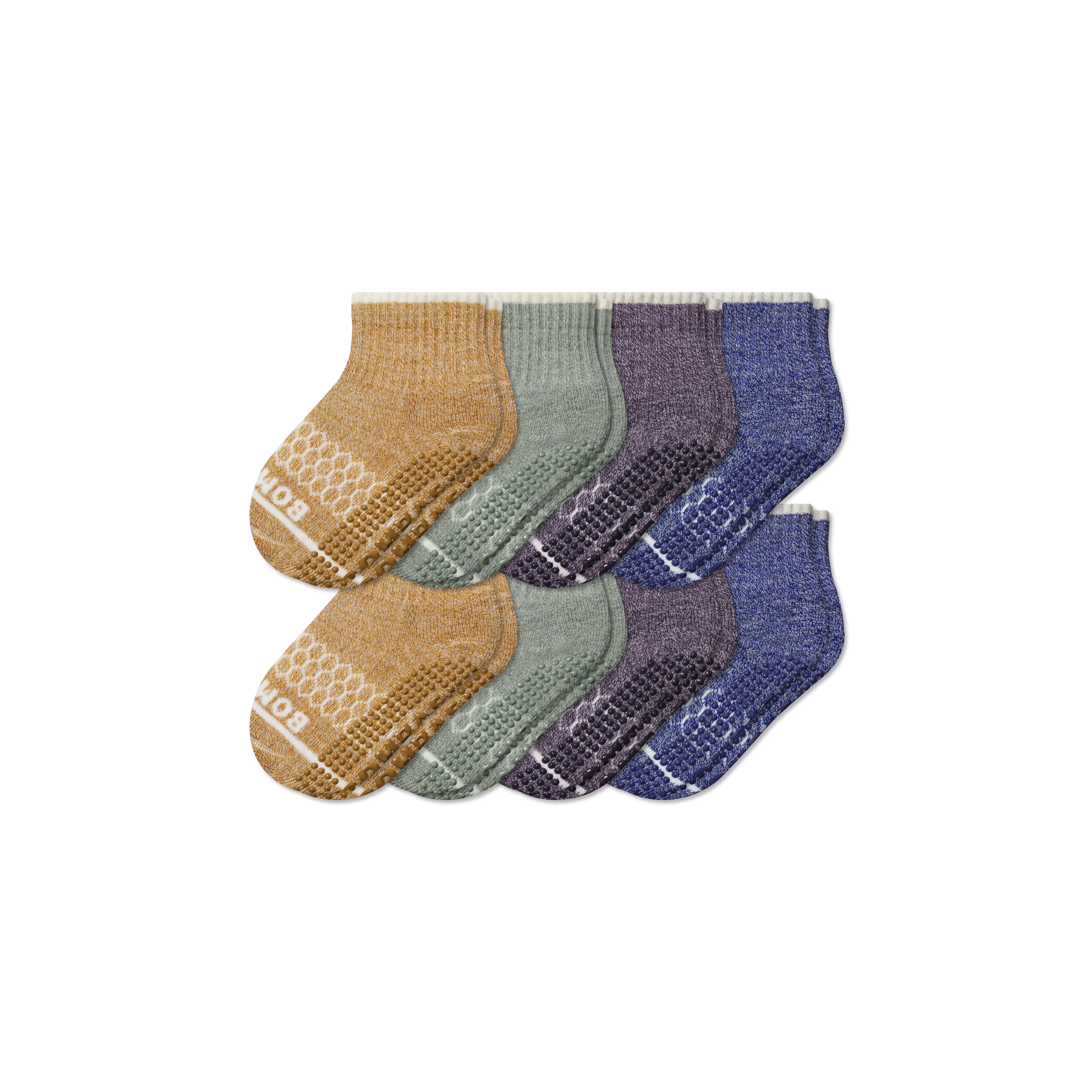 Toddler Merino Wool Blend Gripper Calf Sock 8-Pack