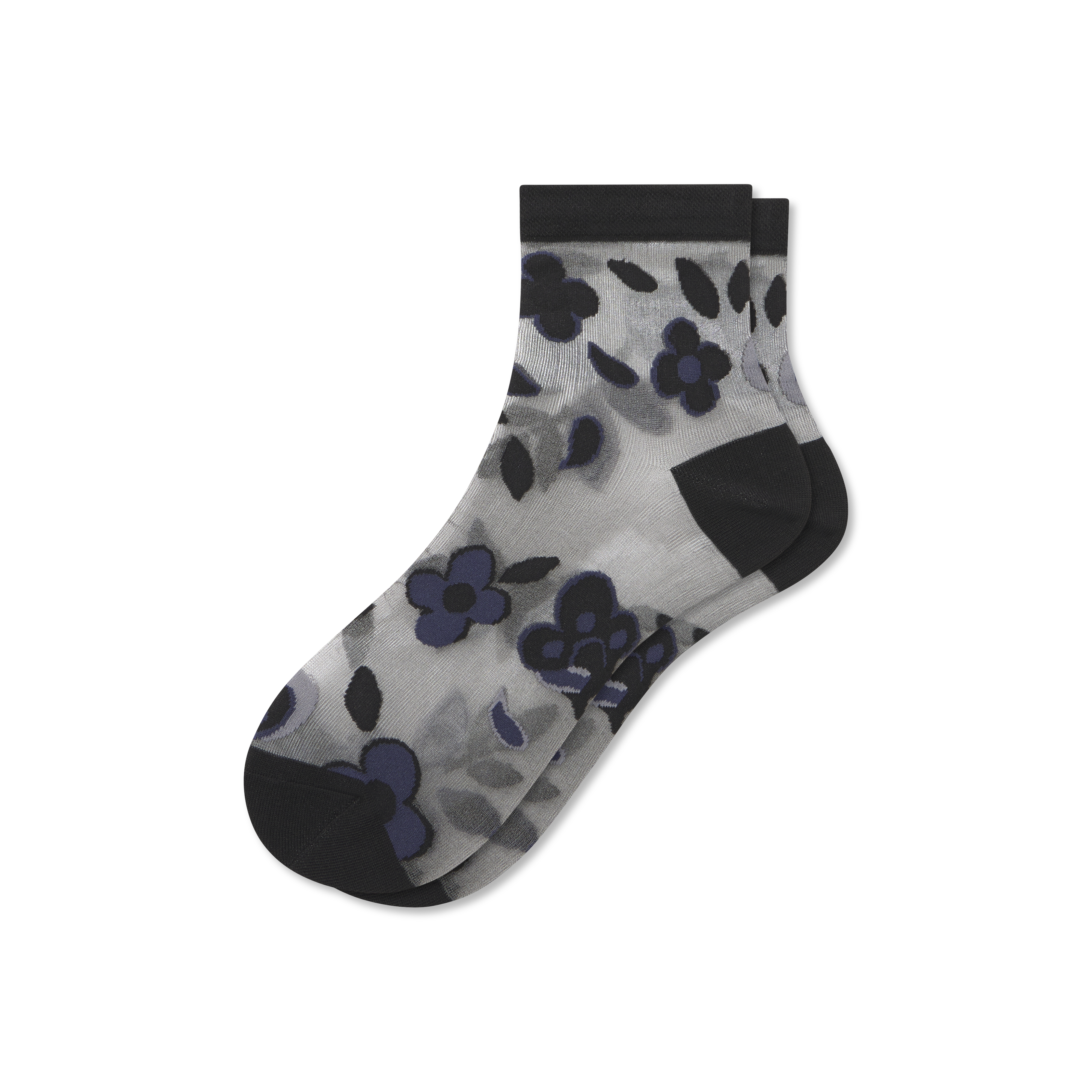 Bombas Sheer Quarter Socks In Black