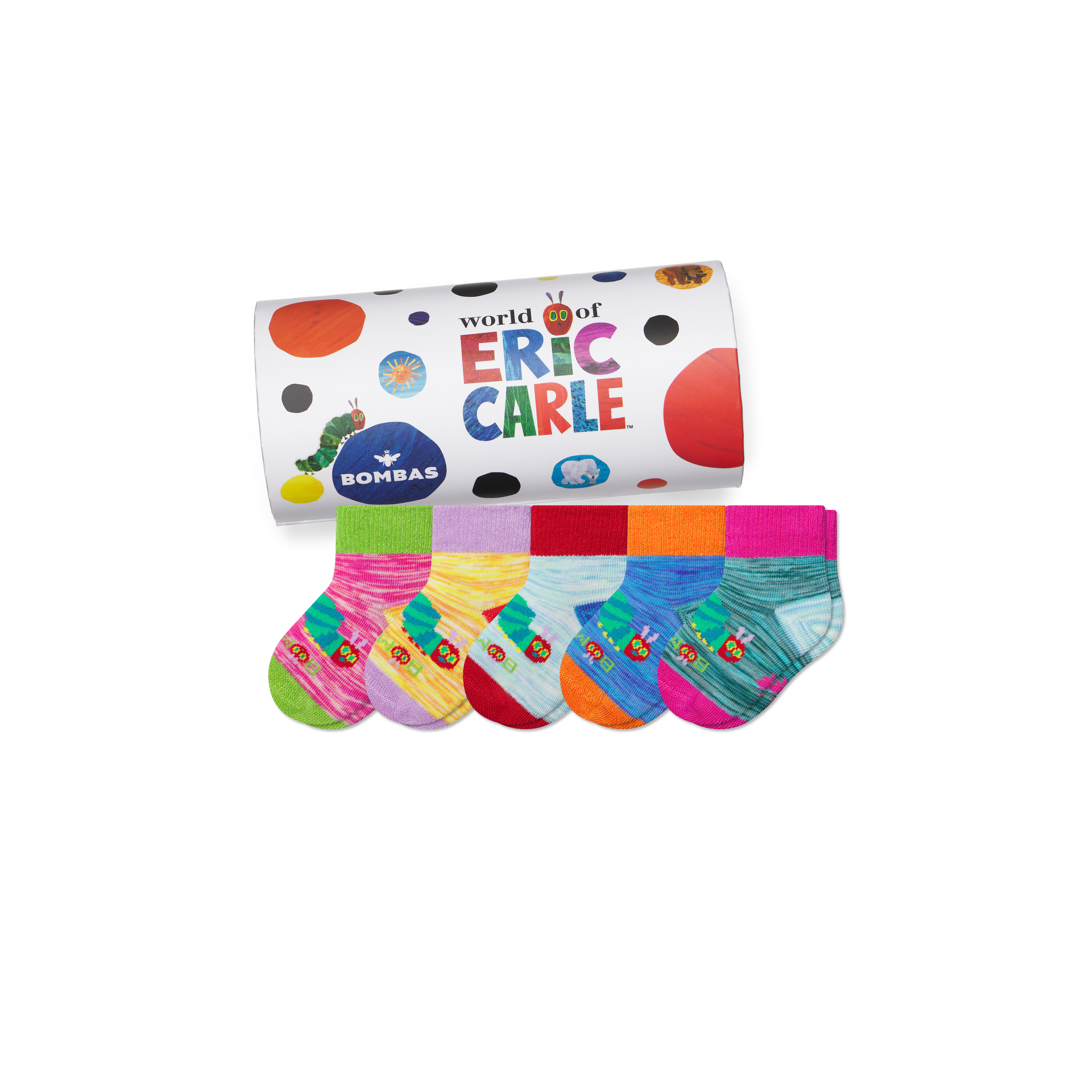 Baby Eric Carle Lightweight Calf Sock 5-Pack Gift Box