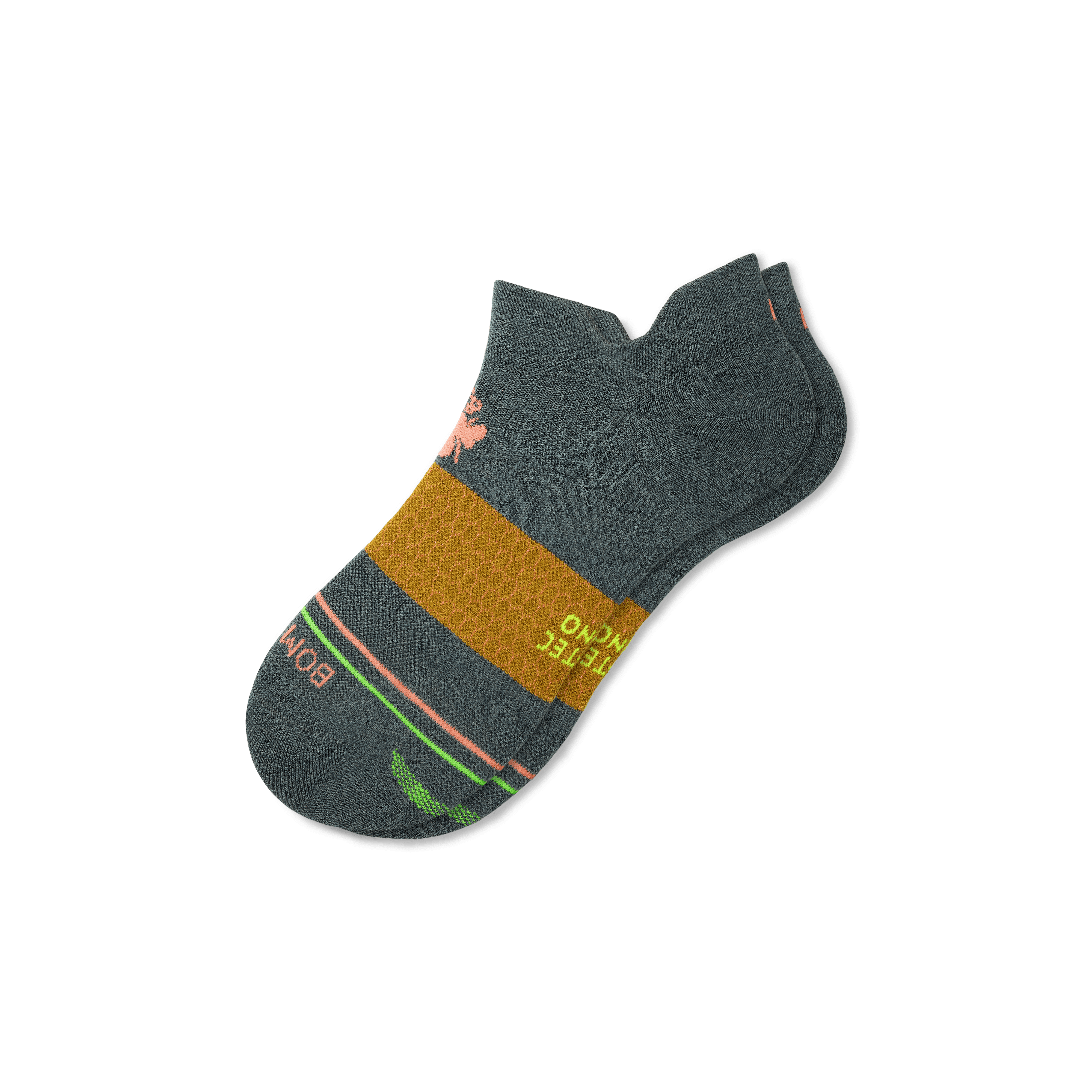 Shop Bombas Merino Wool Blend Athletic Ankle Socks In Moss Grey