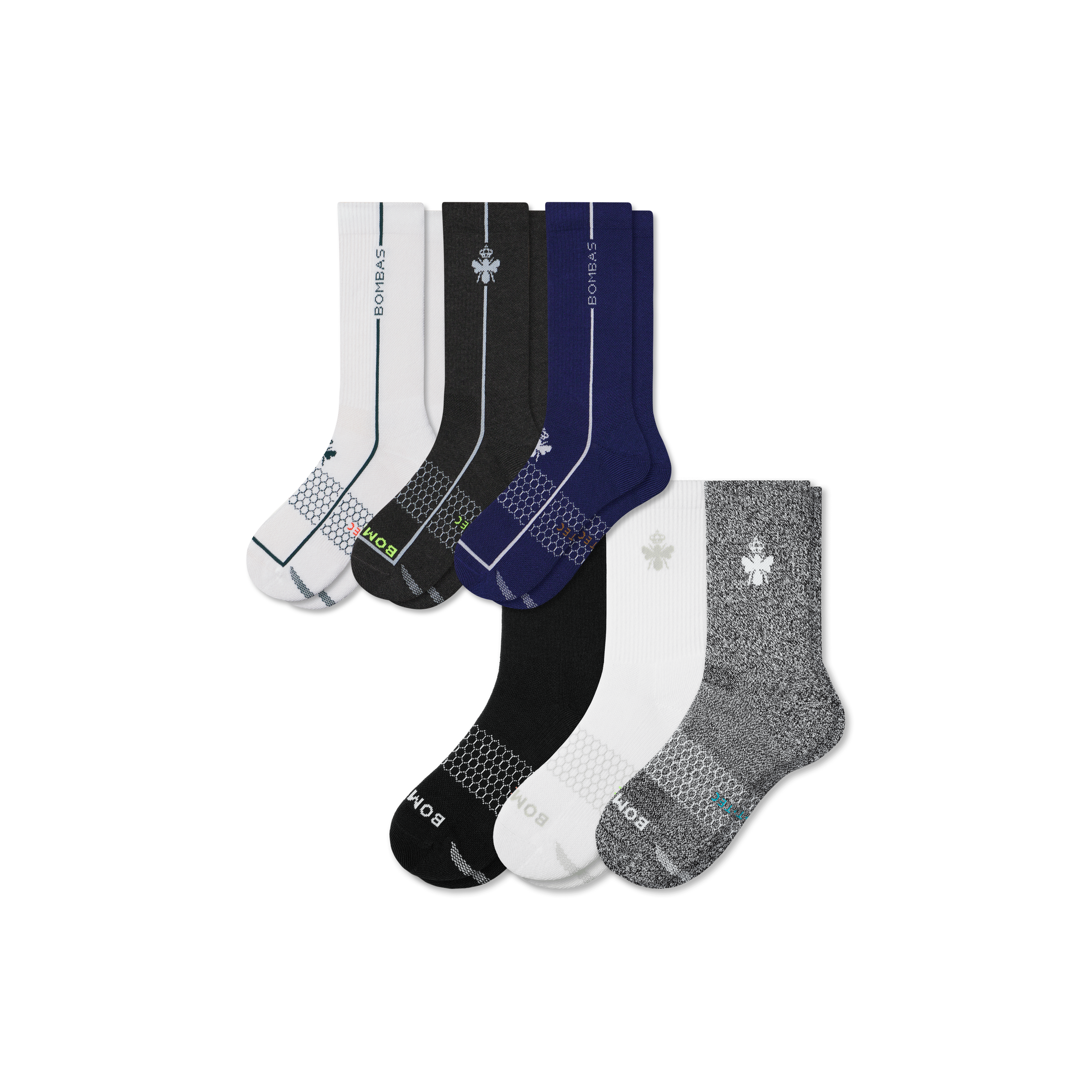 Bombas All-purpose Performance Calf Sock 6-pack