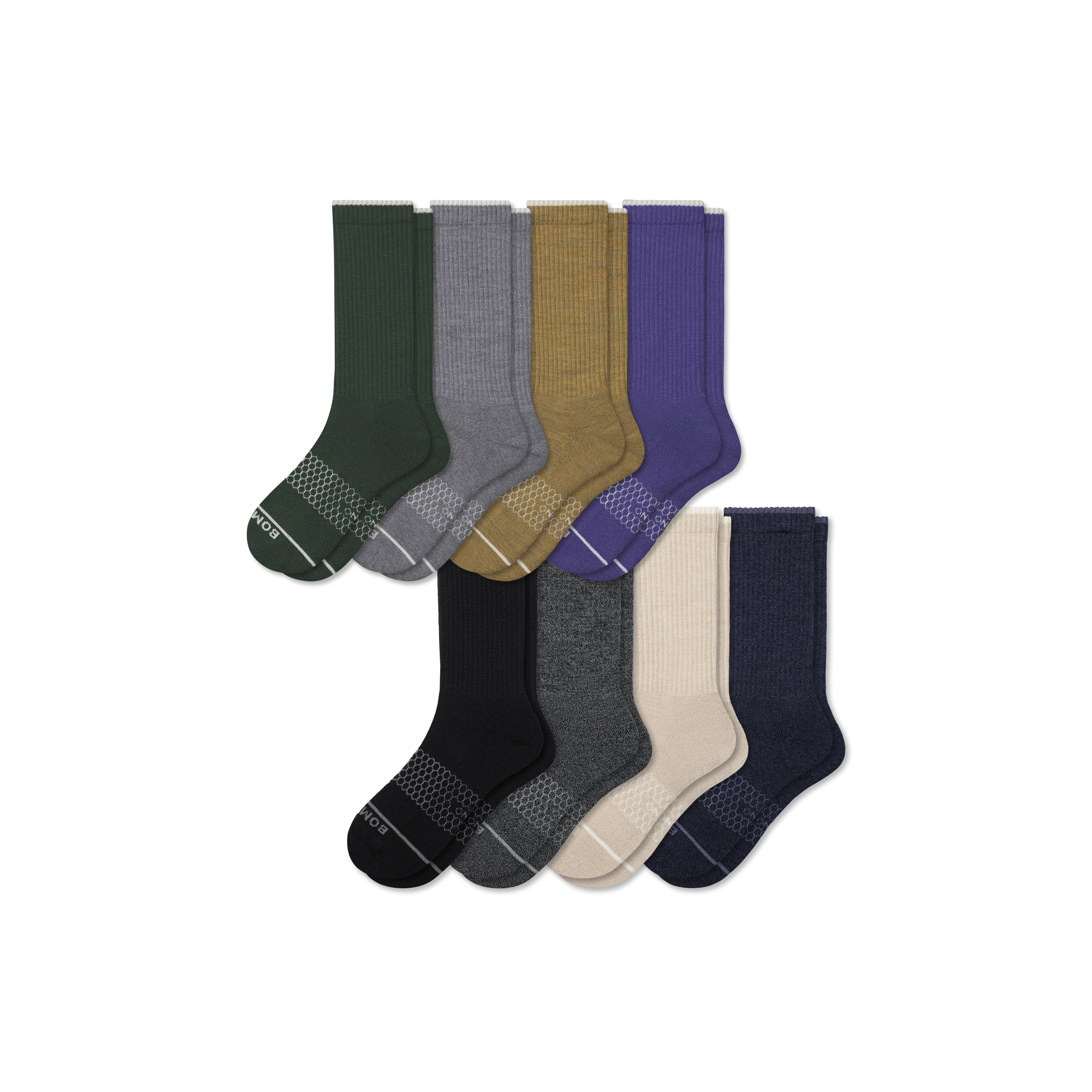 Bombas Merino Wool Blend Calf Sock 8-pack
