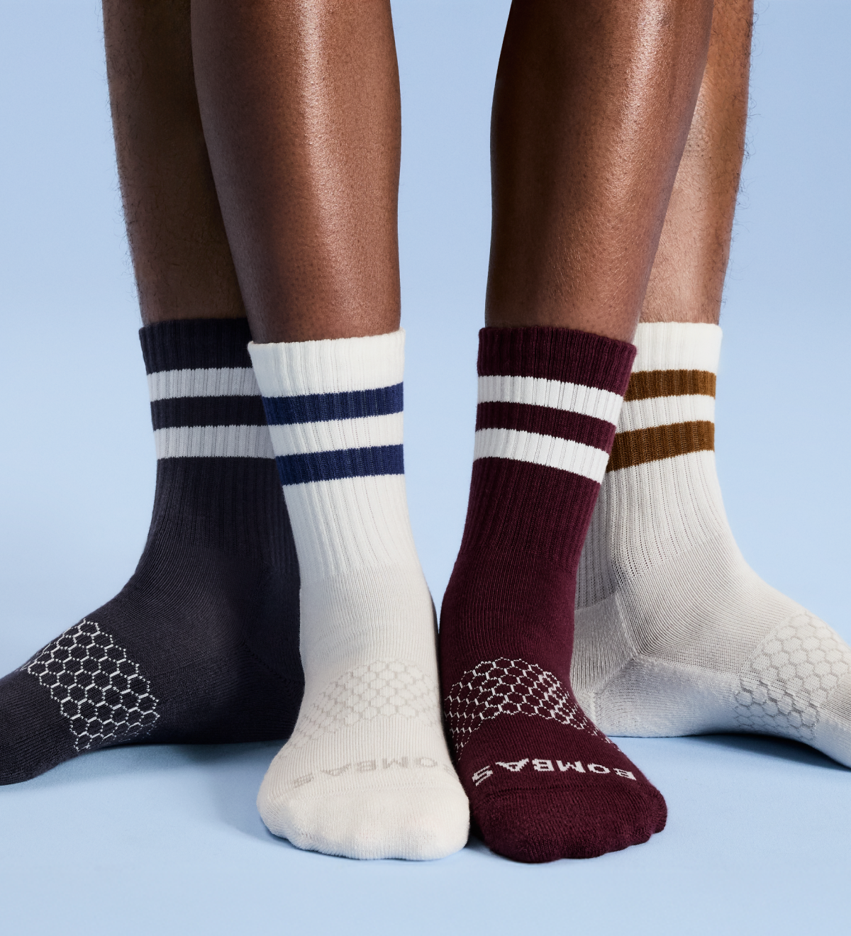 W Women's Vintage Stripes Half Calf Sock 4-Pack - BTF Duo KVP 02