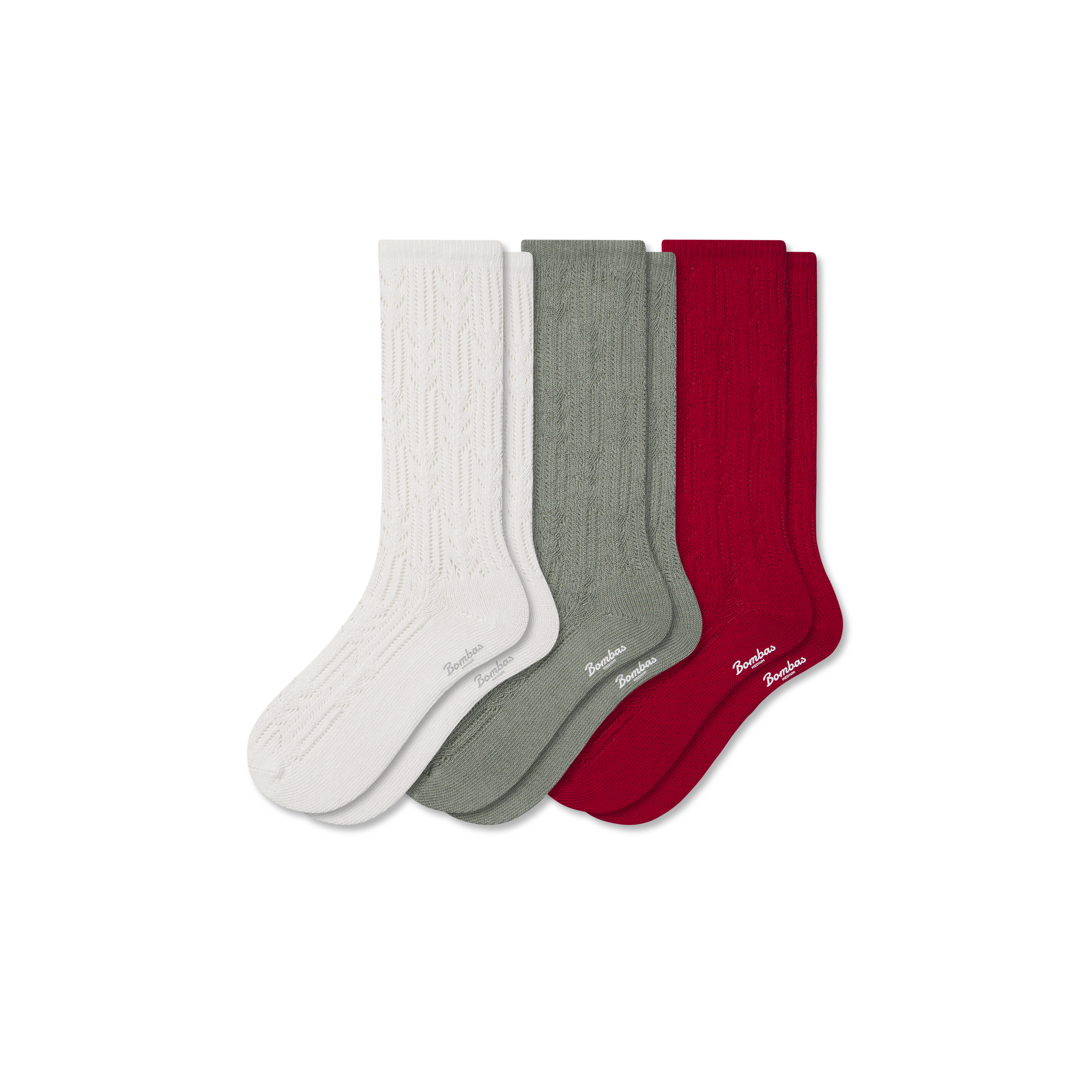 Bombas Pointelle Calf Sock 3-pack In Multi