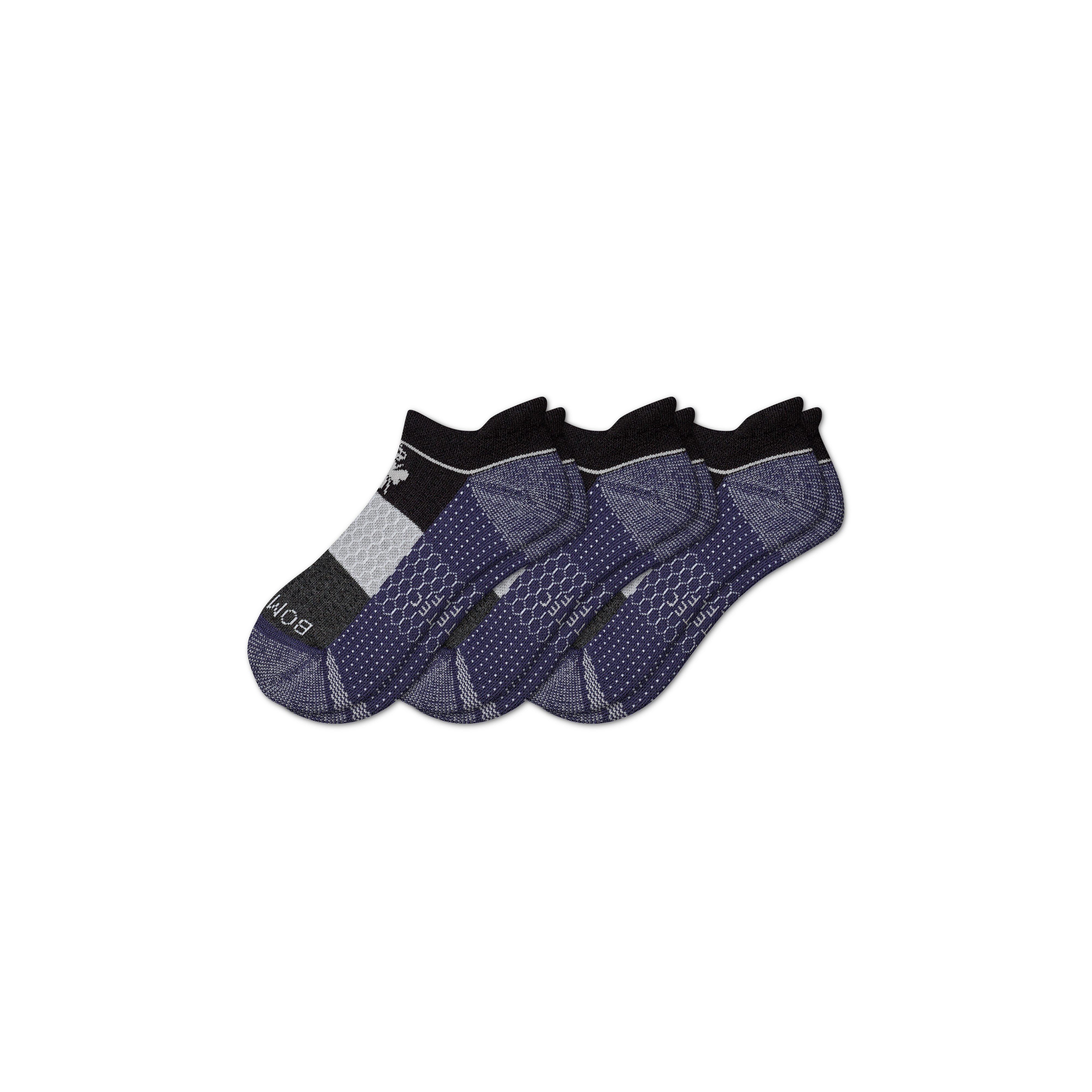 Bombas Golf Ankle Sock 3-pack In Black Navy