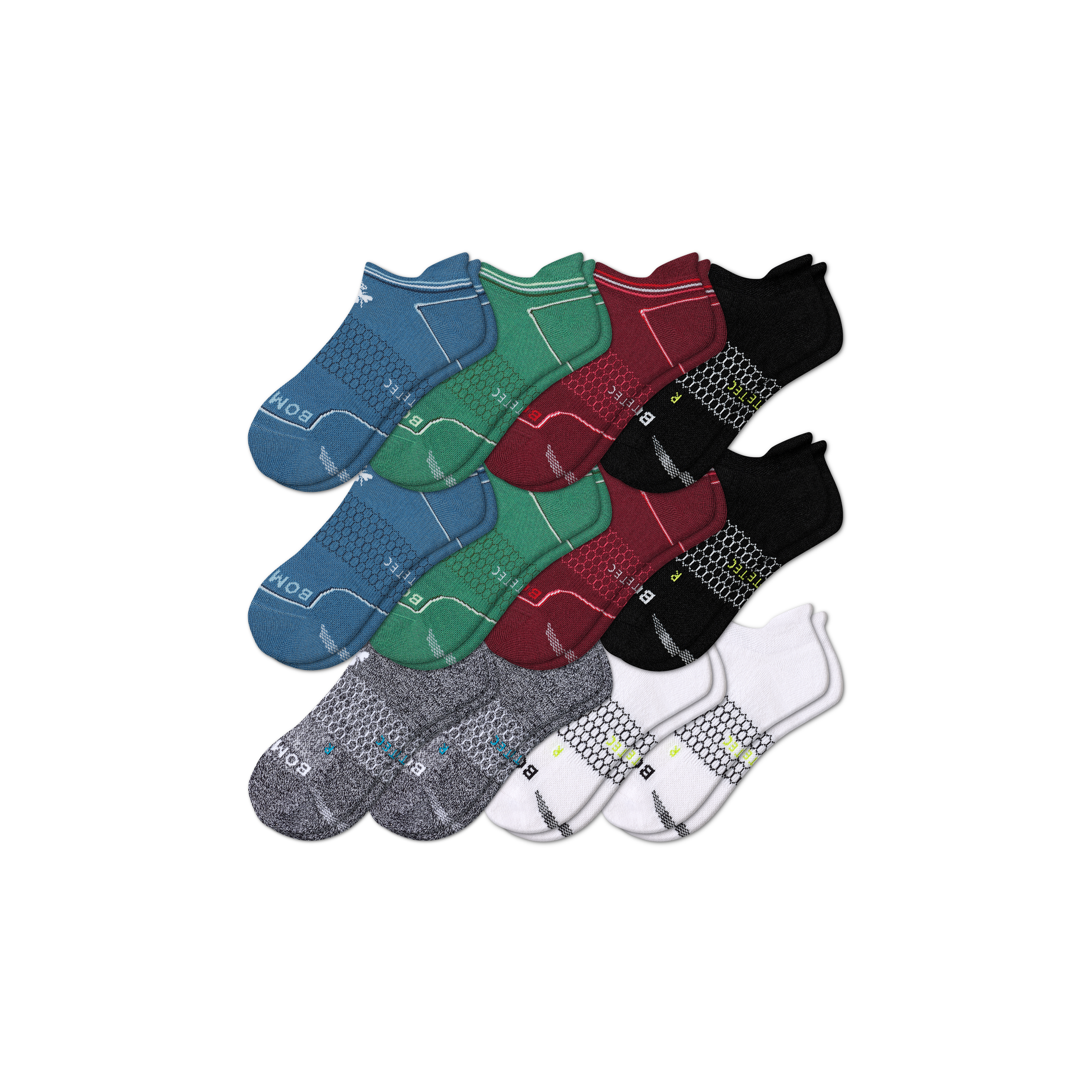 Bombas All-purpose Performance Ankle Sock 12-pack In Grove Dusk Mix