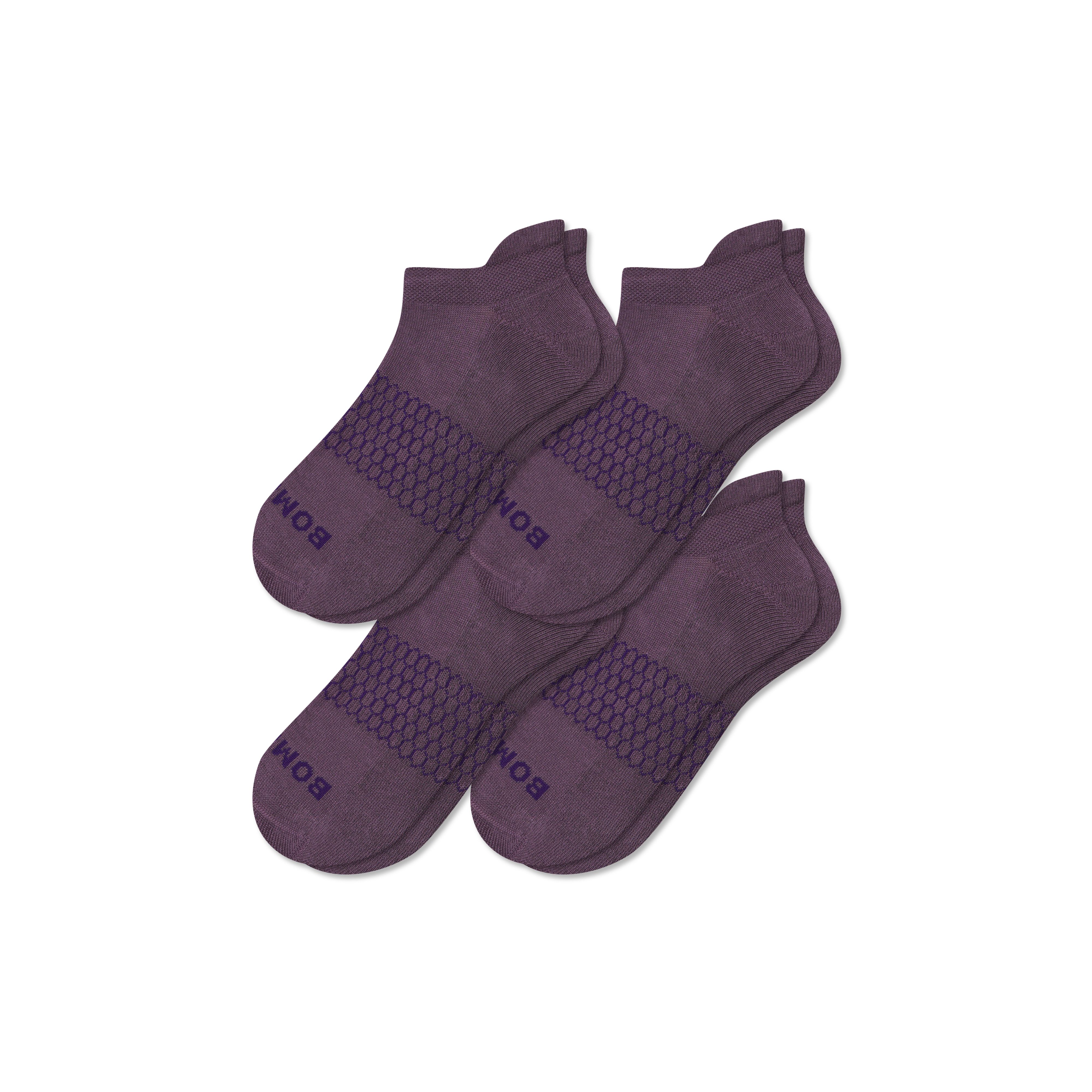 Bombas Solids Ankle Sock 4-pack In Purple
