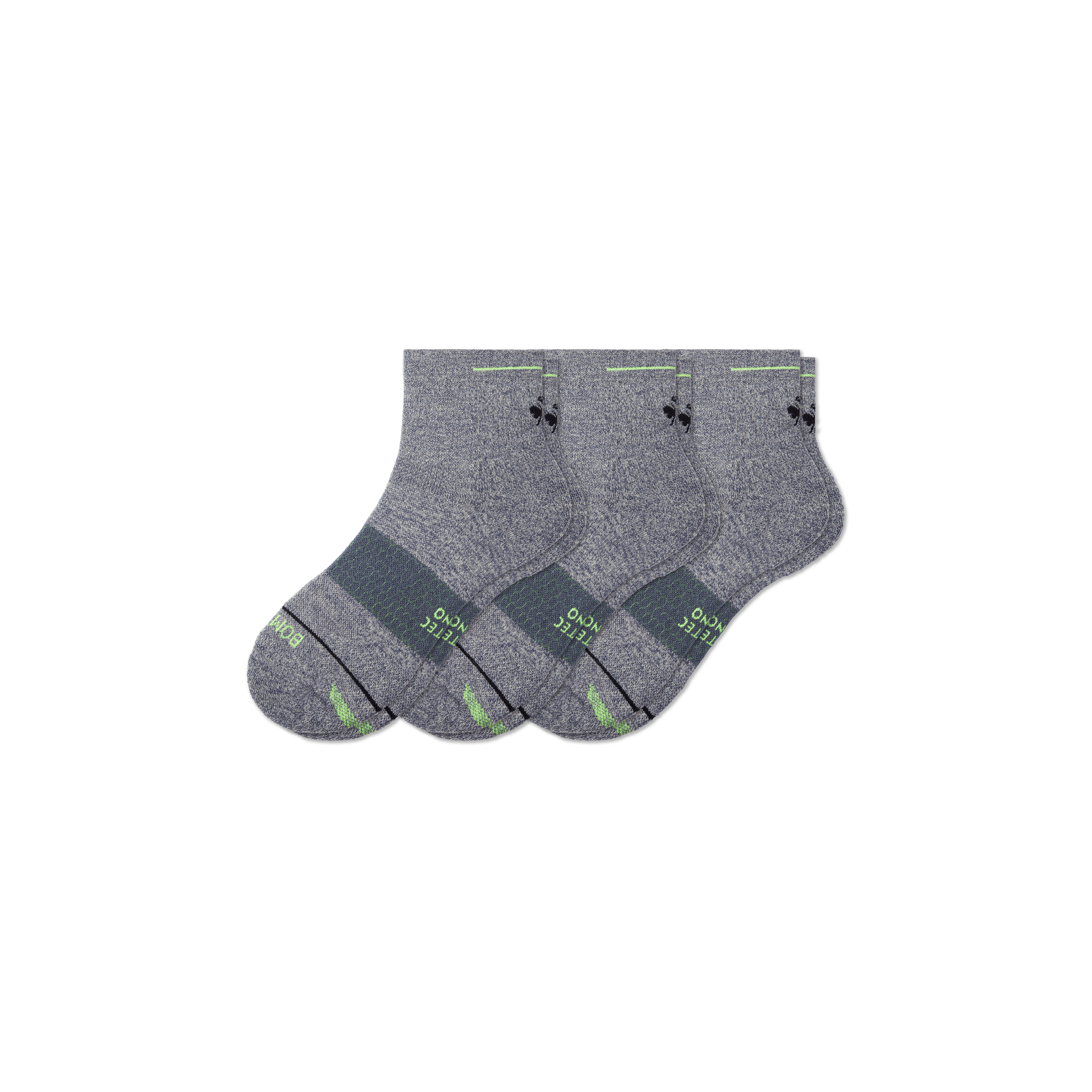 Bombas Merino Wool Blend Performance Quarter Sock 3-pack In Galaxy Multi