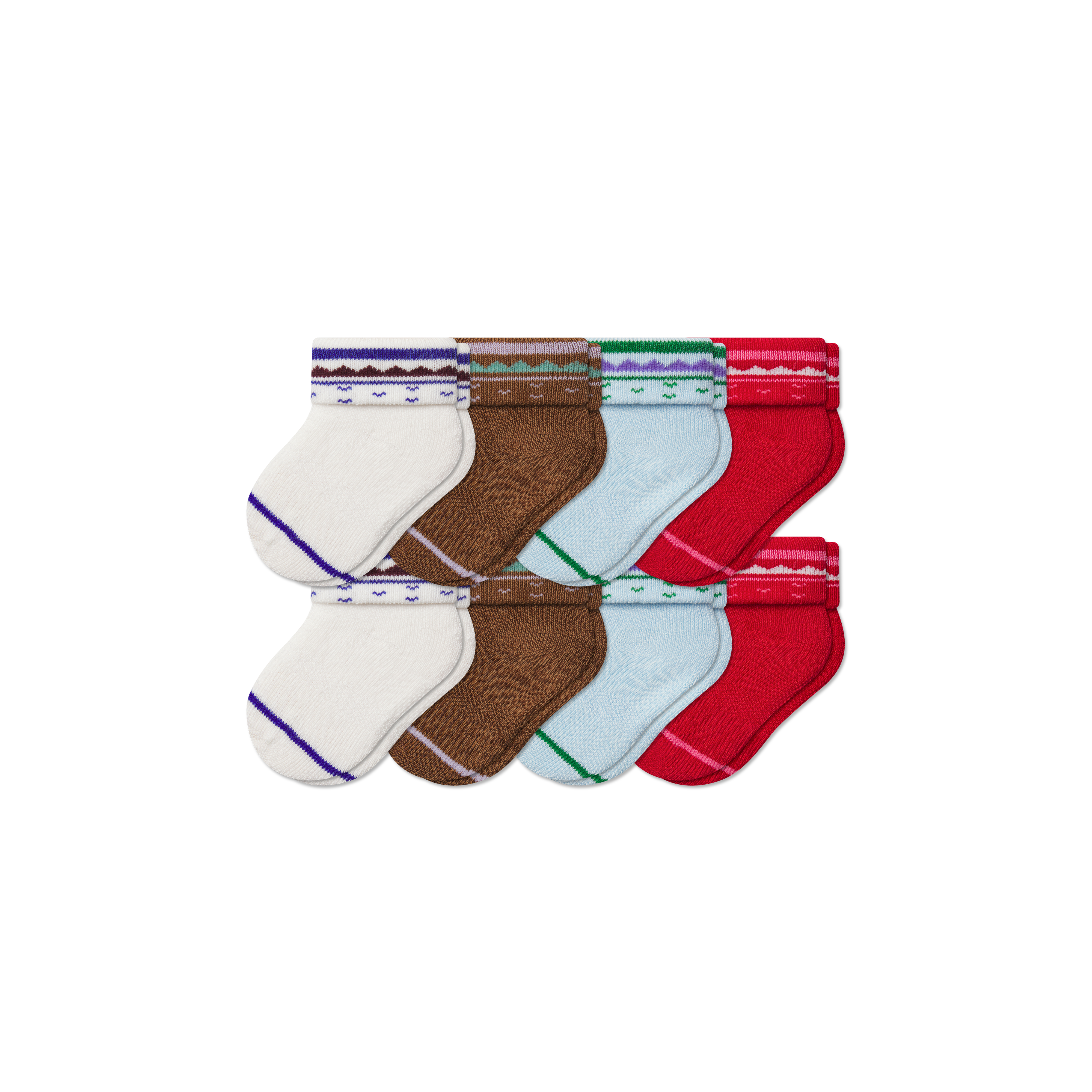 Bombas Baby Holiday Calf Sock 8-pack