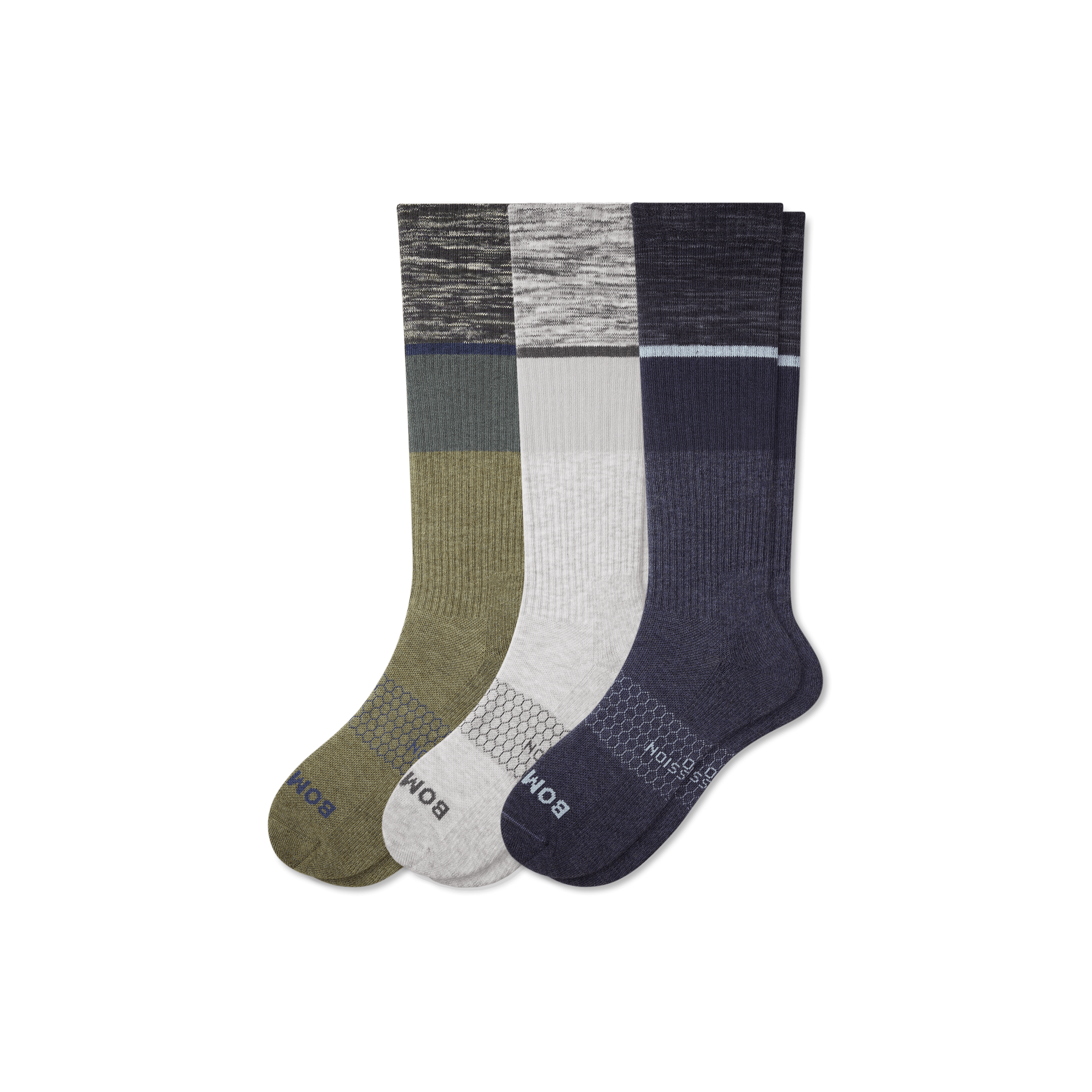Bombas Everyday Compression Sock 3-pack (15-20mmhg) In Nightfall Green Mix