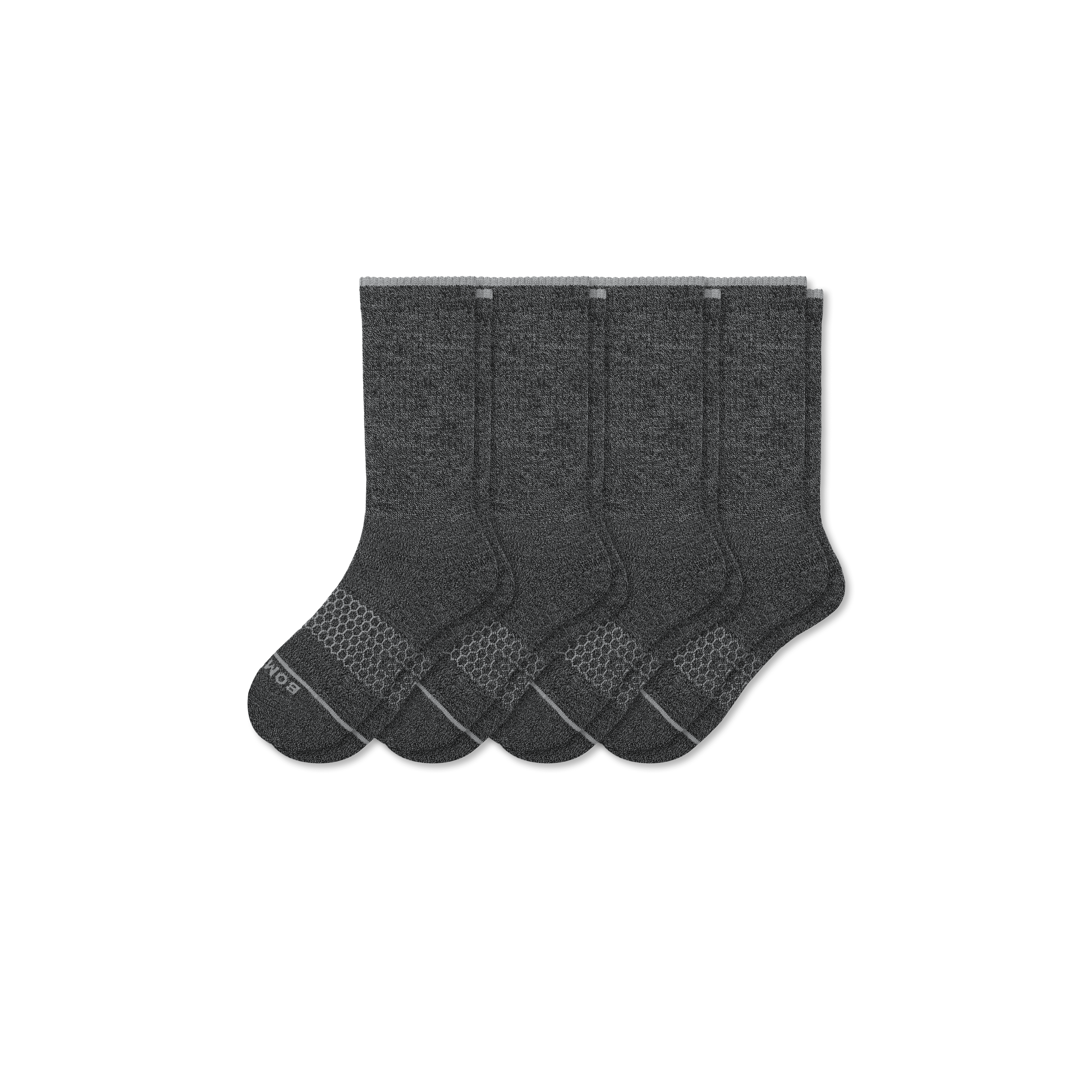 Bombas Merino Wool Blend Calf Sock 4-pack In Gray