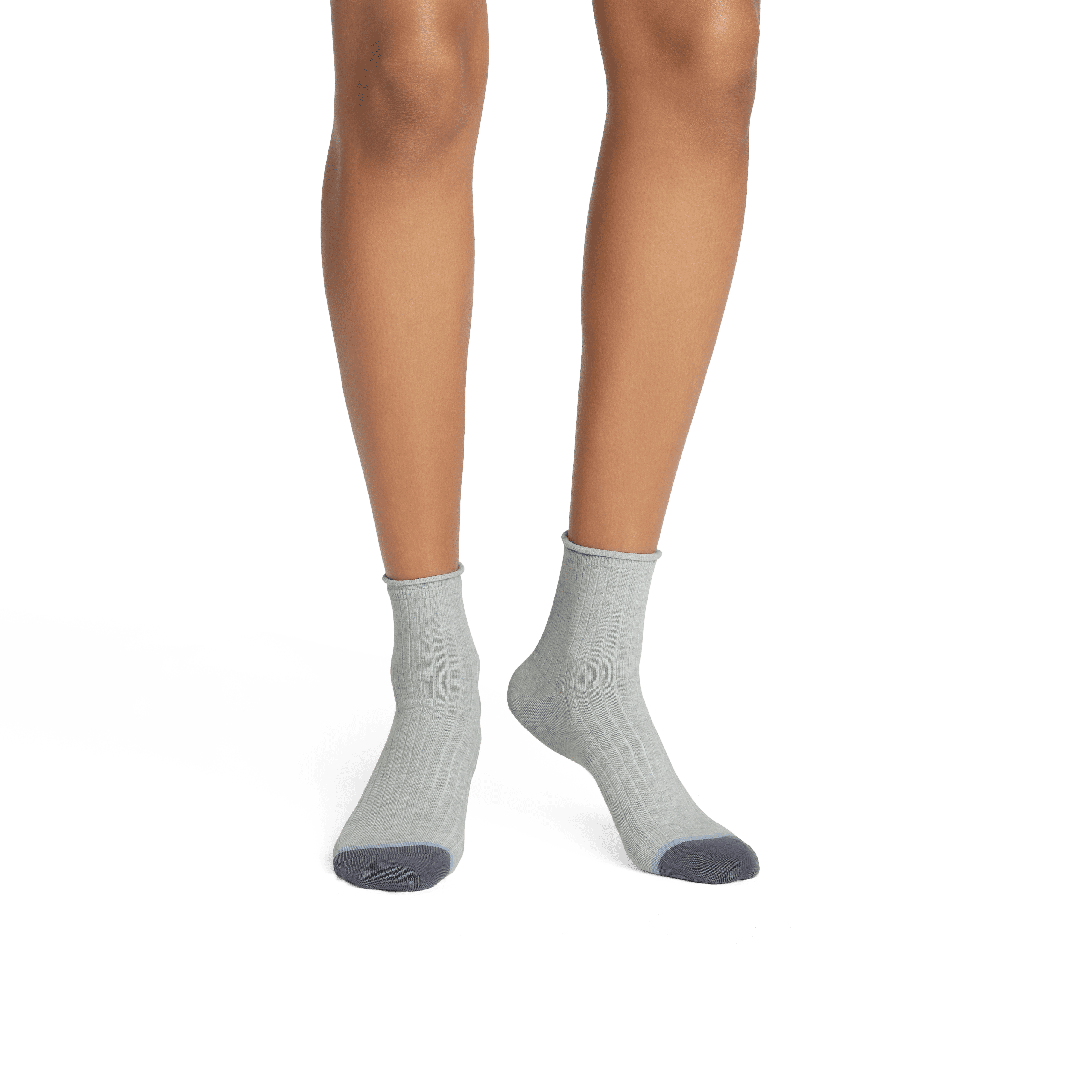 Women’s Roll-Top Ribbed Quarter Socks - Bombas