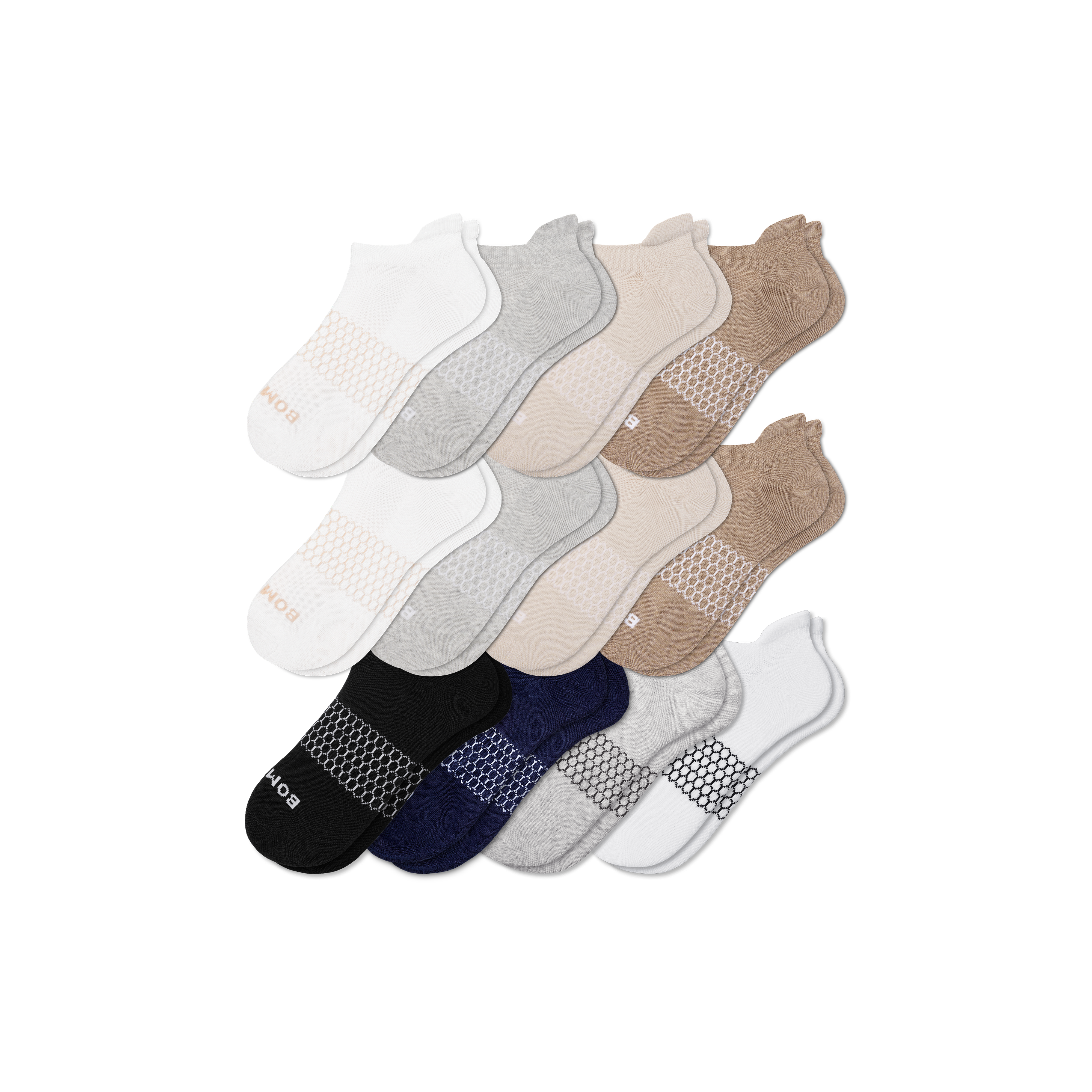 Bombas Solids Ankle Sock 12-pack