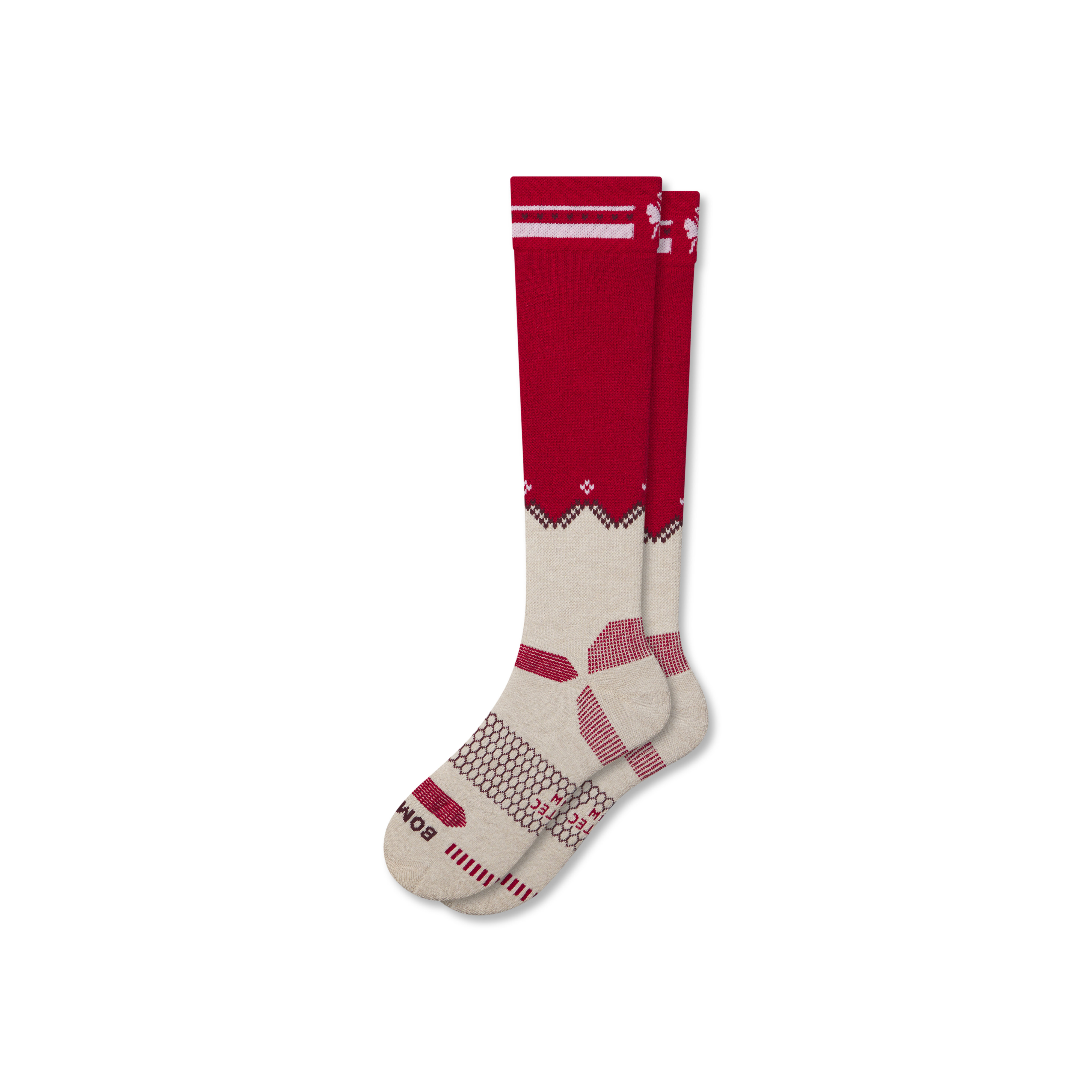 Bombas Full-cushion Merino Wool Blend Ski & Snowboard Socks In Red