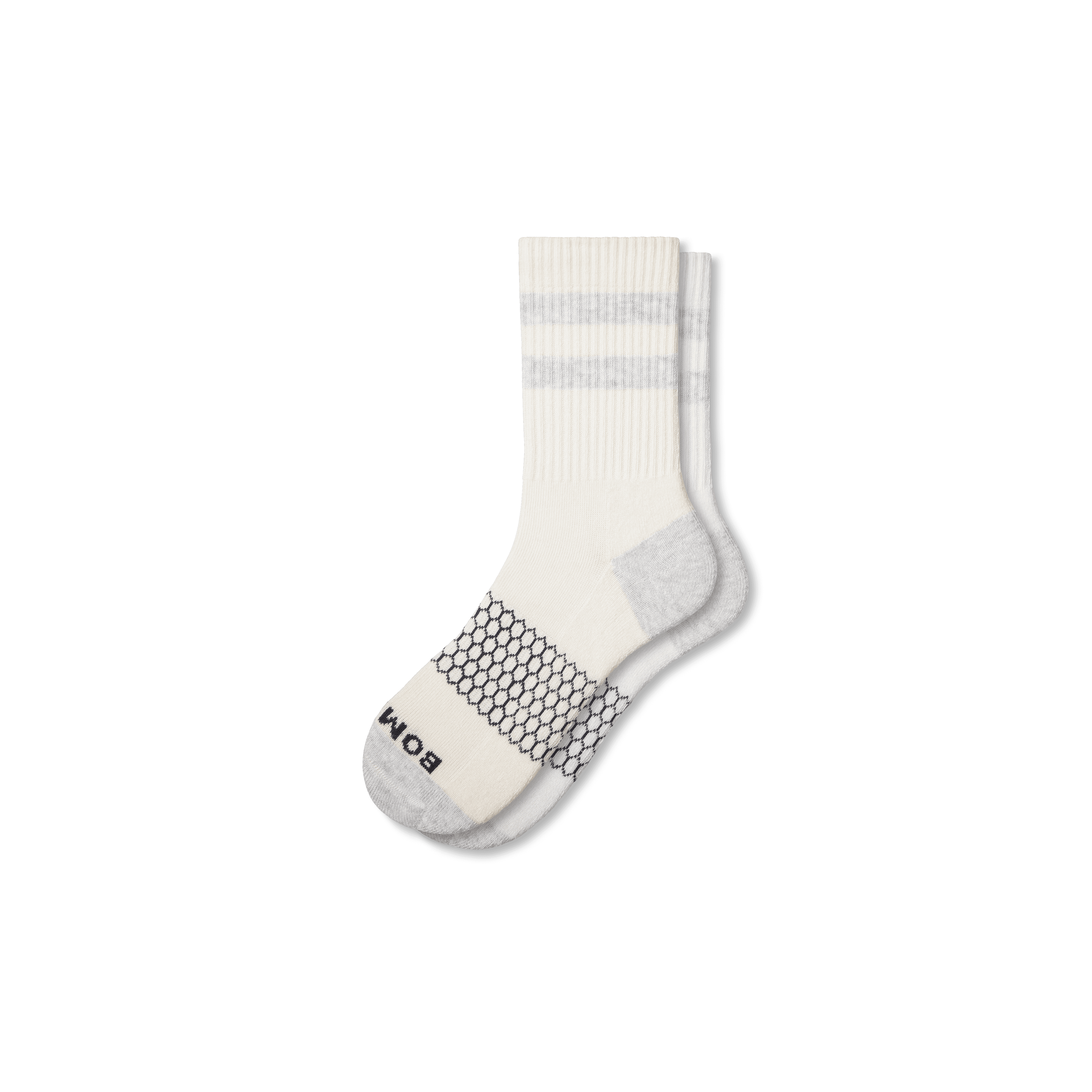Bombas Vintage Stripes Half Calf Socks In Grey