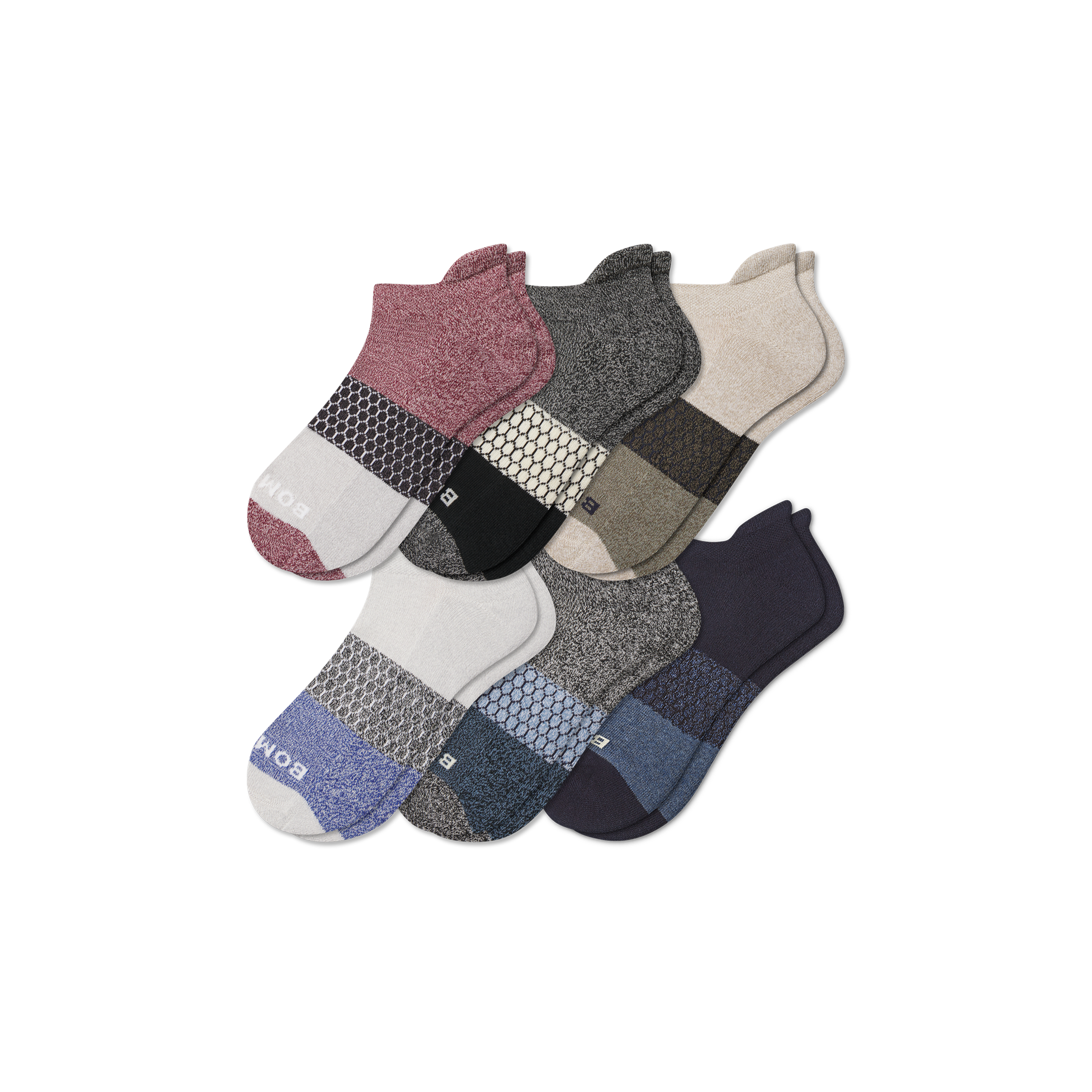 Men’s Tri-Block Ankle Sock 6-pack