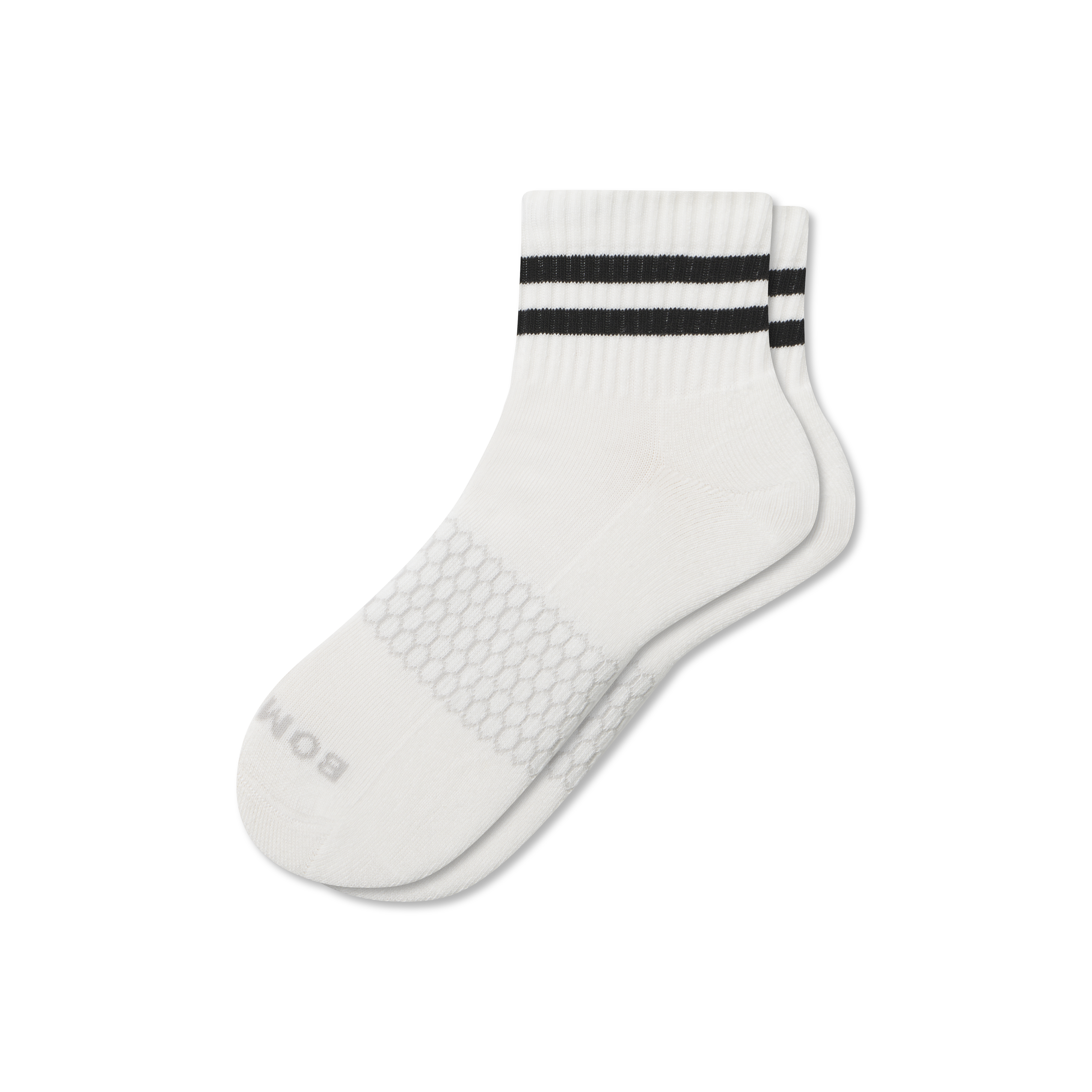 Bombas Vintage Stripes Quarter Socks In Black