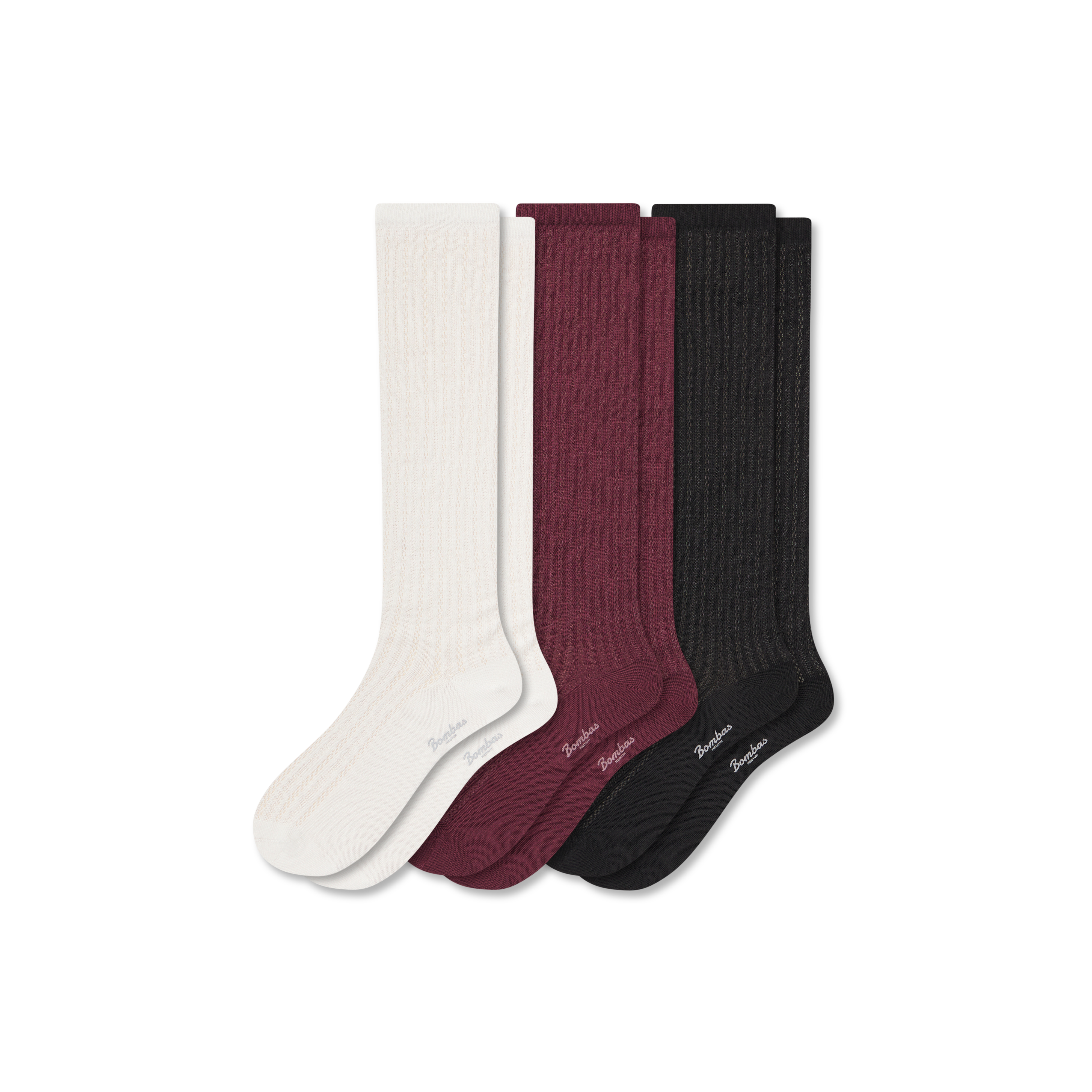 bombas Women's Pointelle Knee High Sock 3-Pack