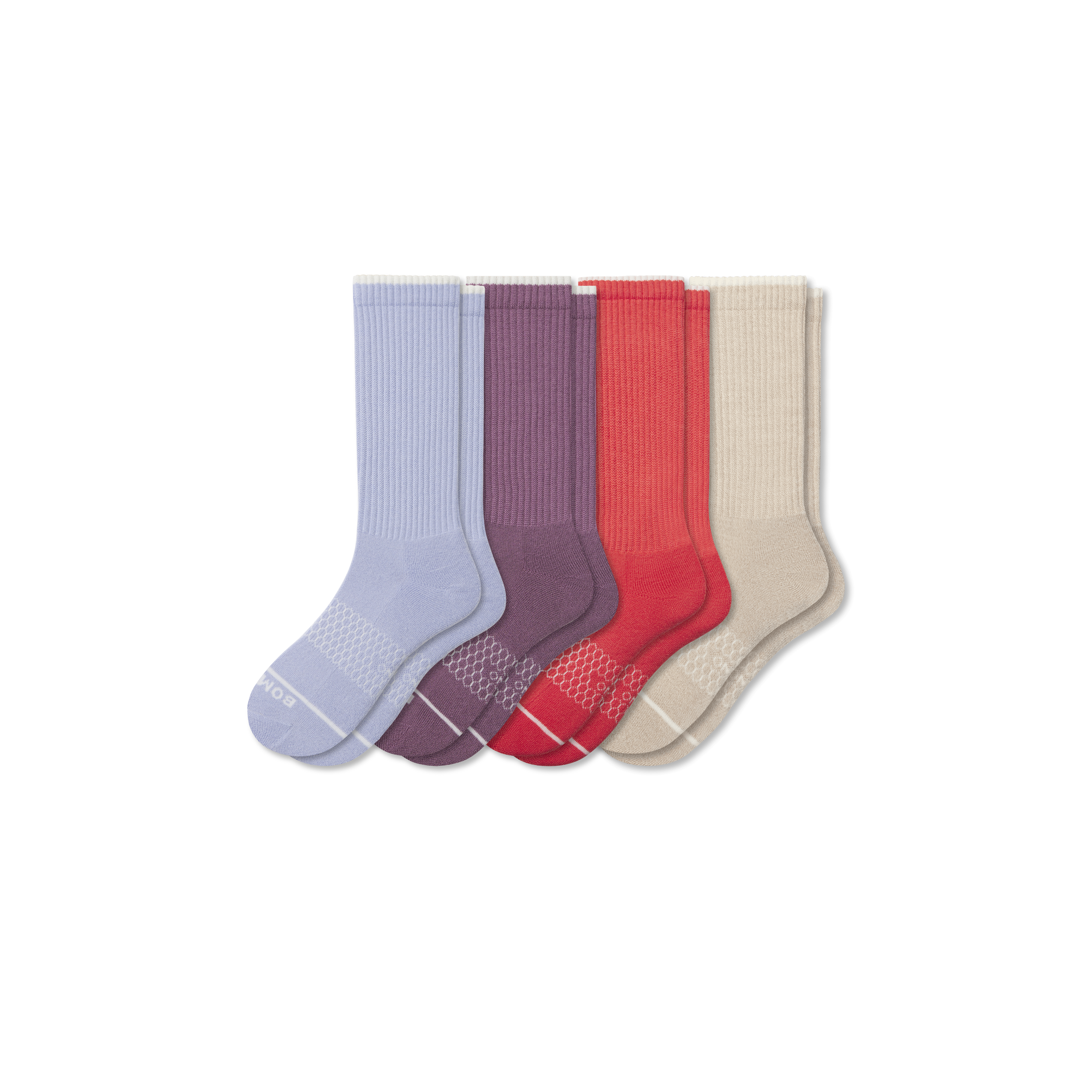 Bombas Merino Wool Blend Calf Sock 4-pack In Surf Flower Mix