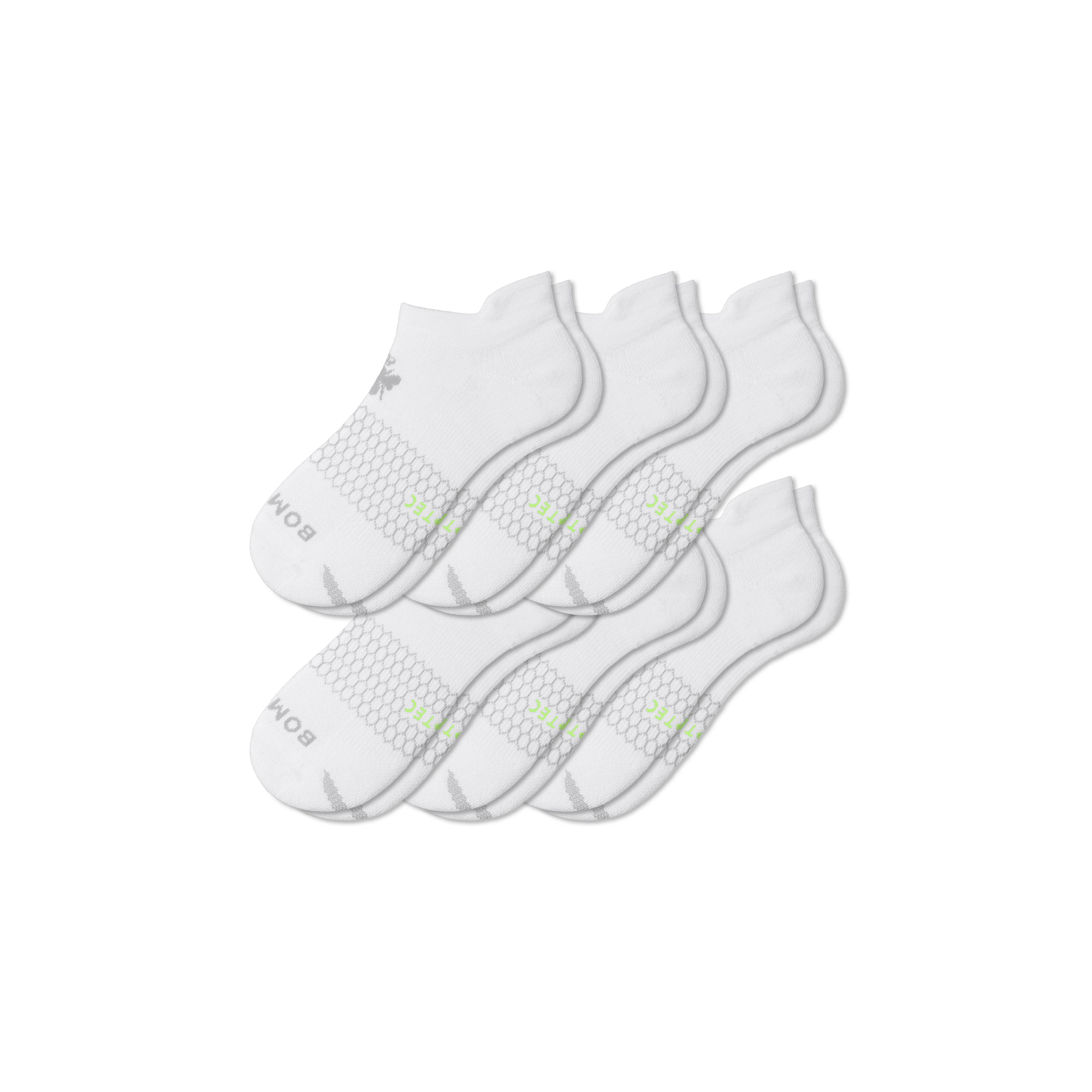 Bombas All-purpose Performance Ankle Sock 6-pack In White