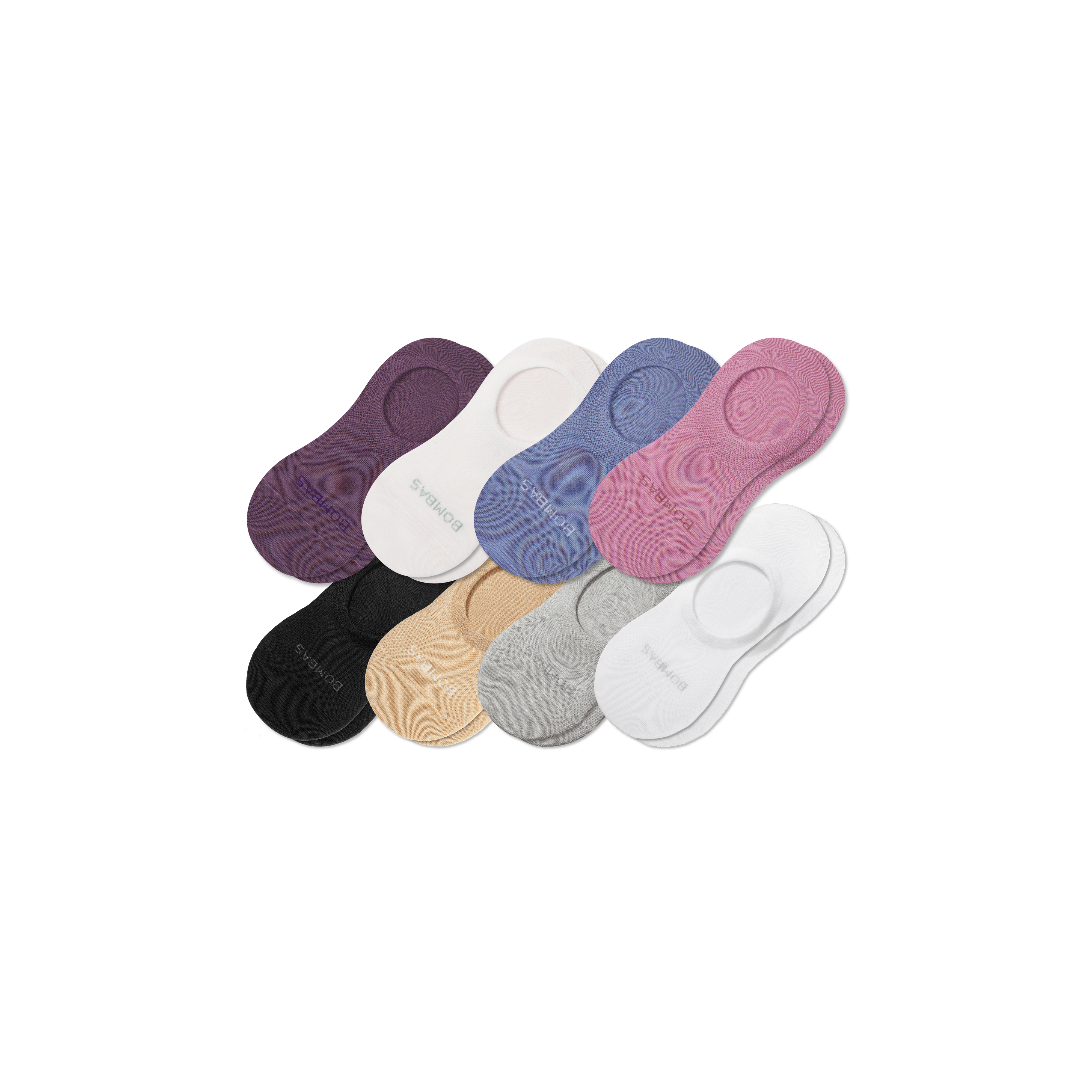 bombas Women's Lightweight No Shows 8-Pack