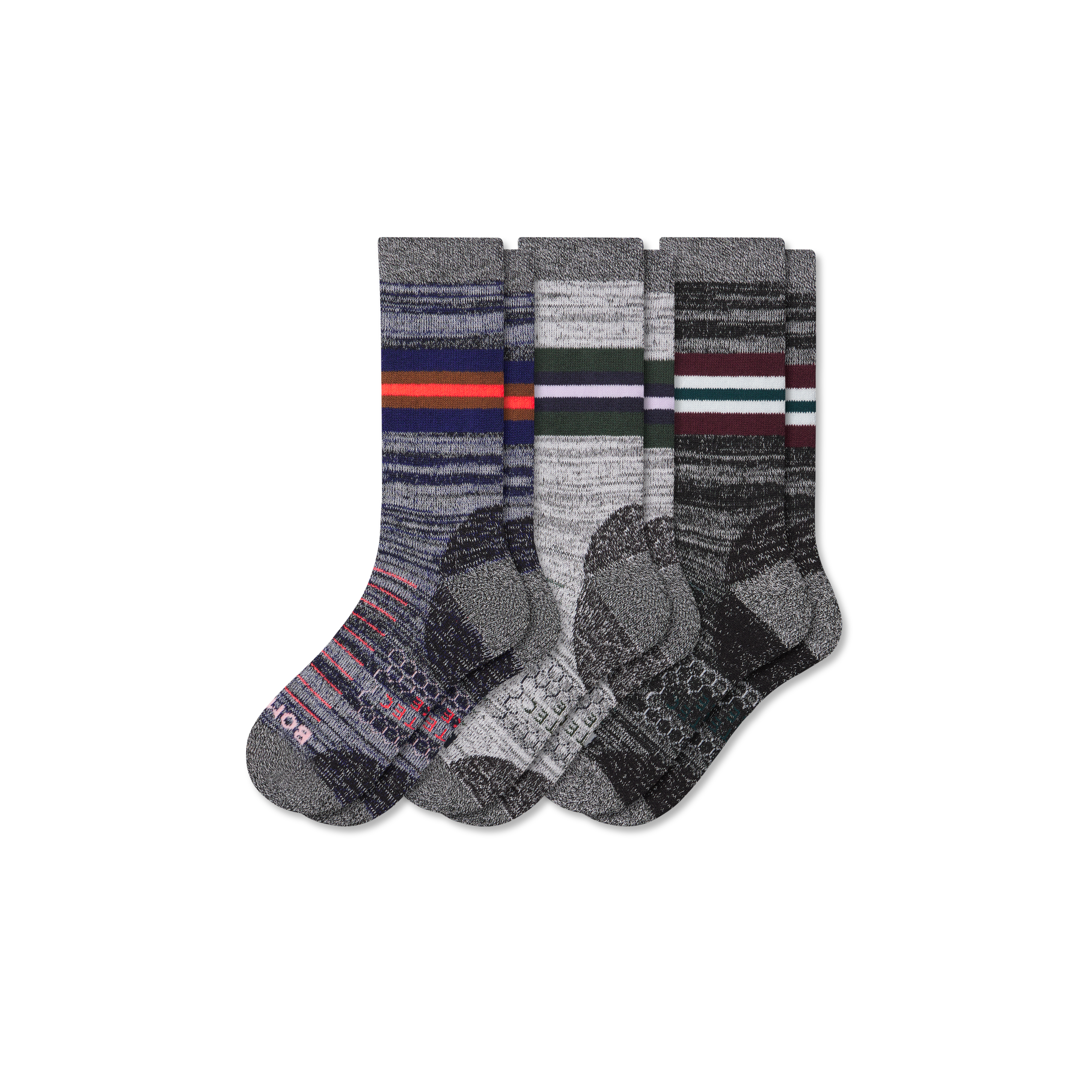 Bombas Hiking Performance Calf Sock 3-pack In Multi