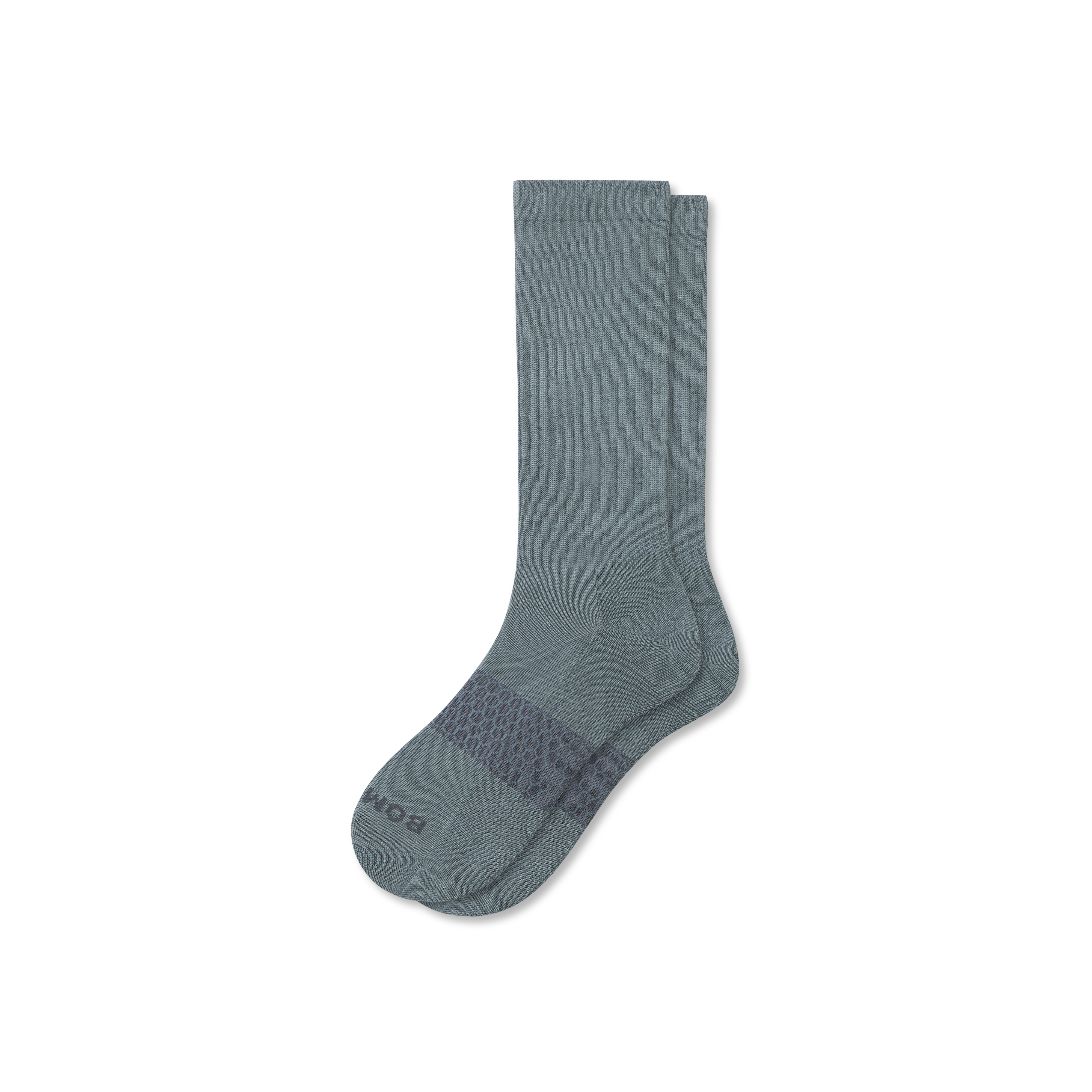 Bombas Solids Calf Socks In Grey Surf