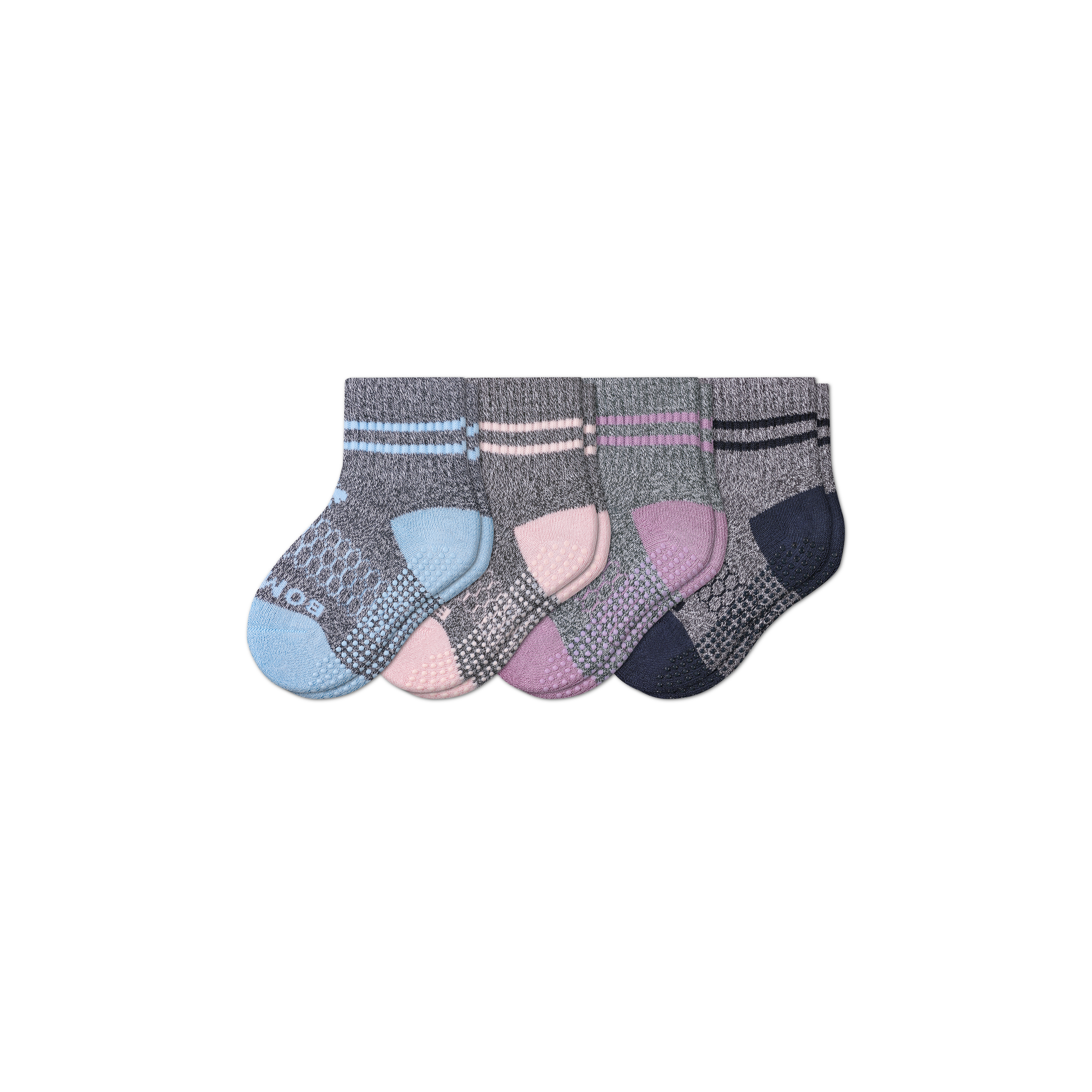 Bombas Toddler Originals Gripper Calf Sock 4-pack In Gray