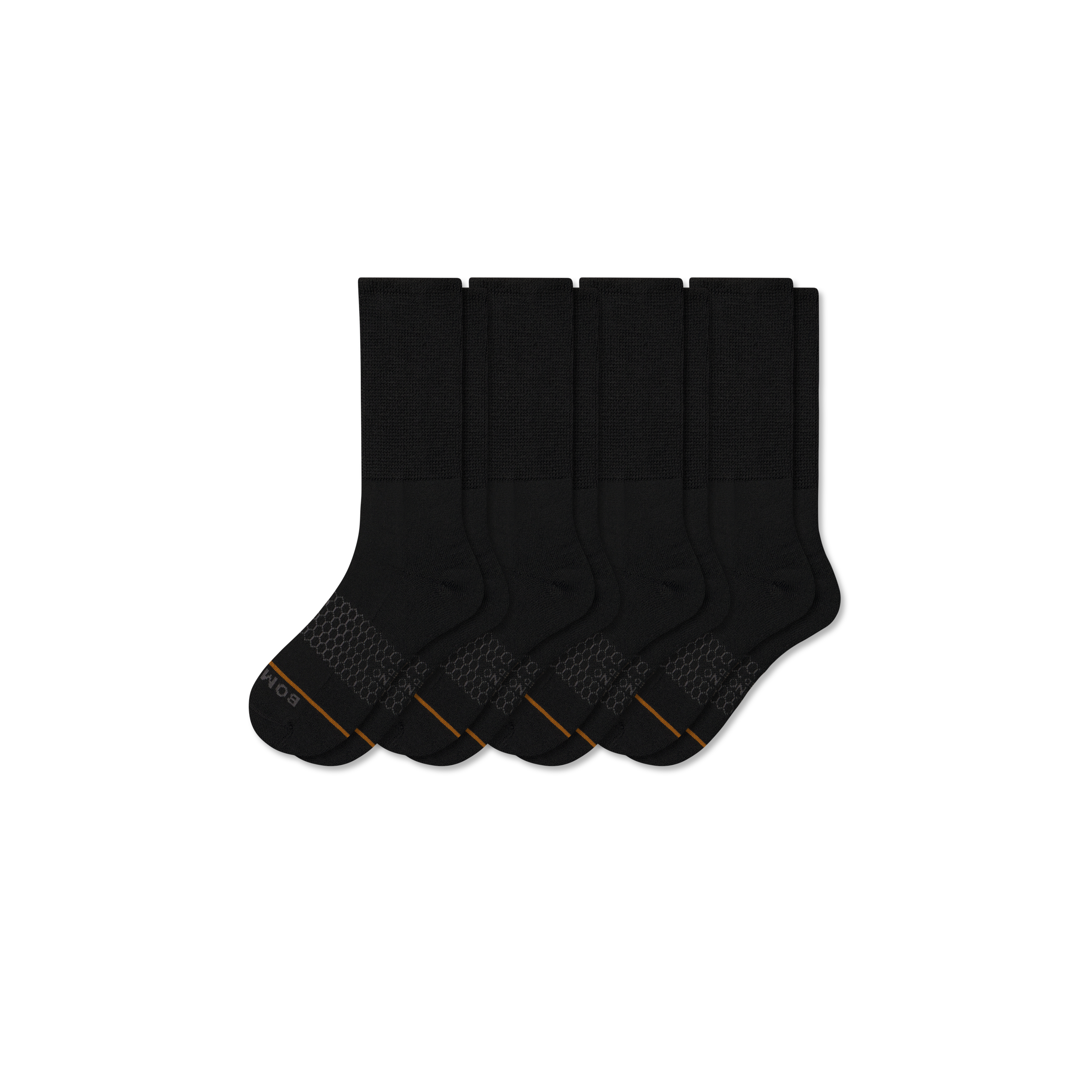 Bombas Merino Blend Ultra-stretch Calf Sock 4-pack In Black