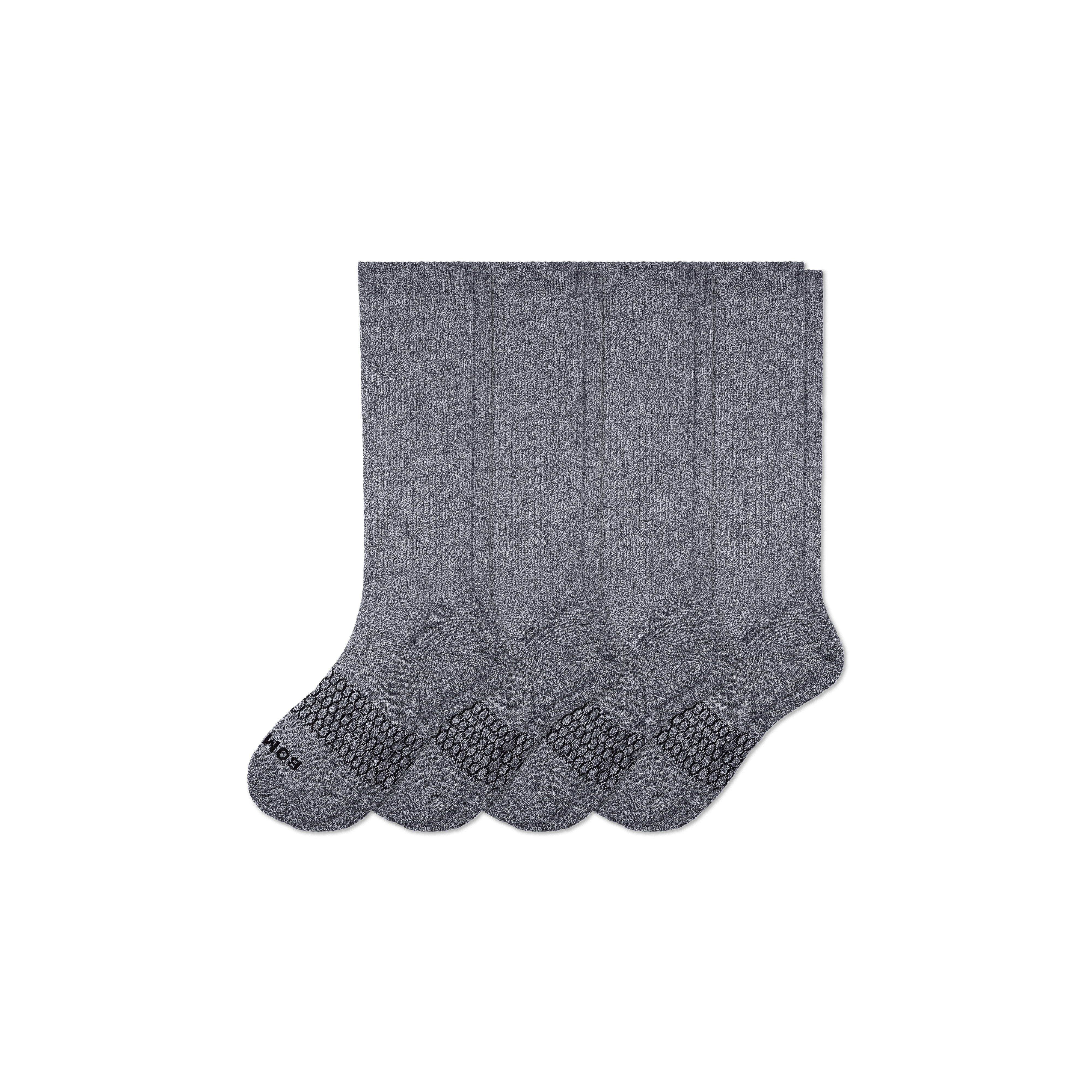 Bombas Marl Knee High Socks 4-pack In Light Charcoal