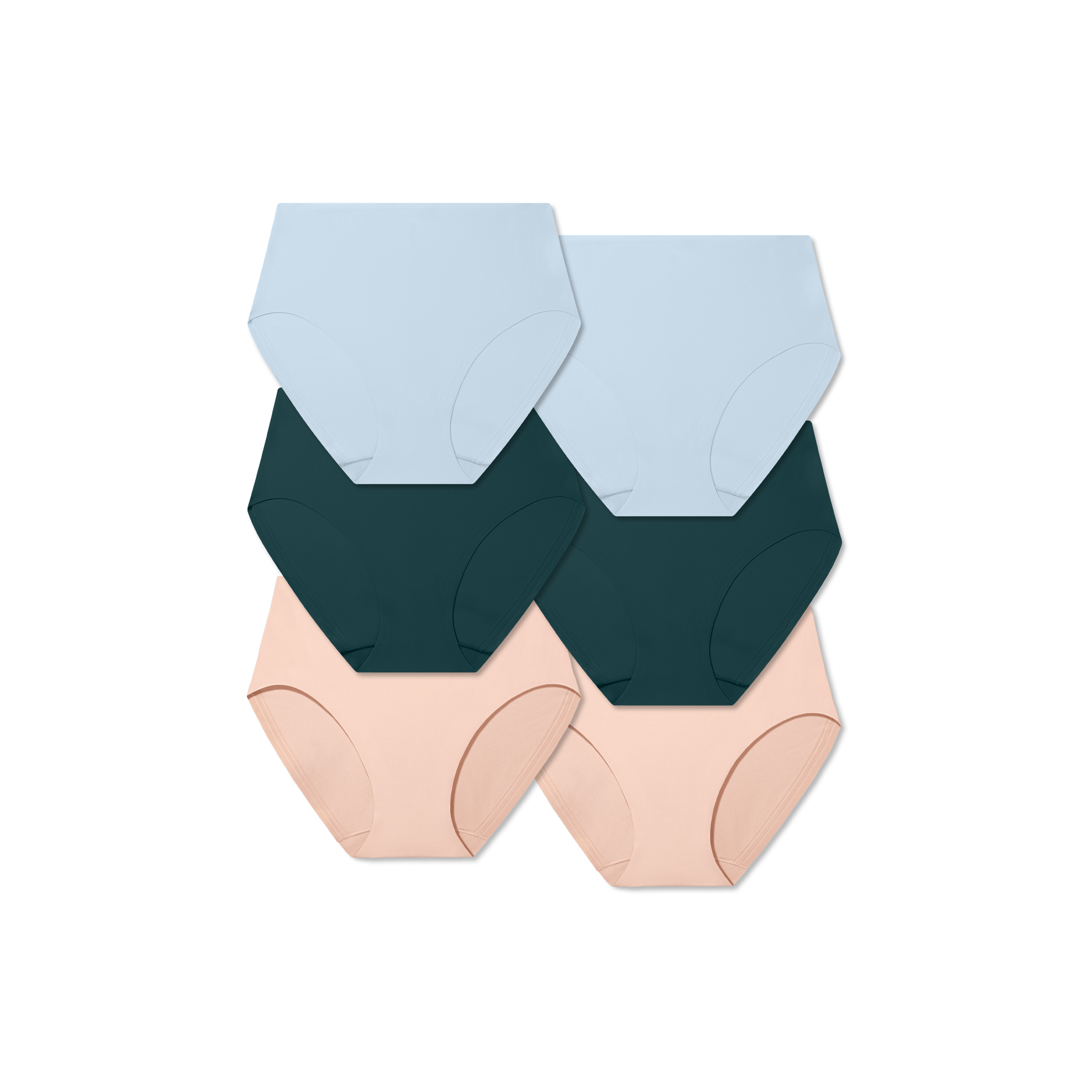 Women's No Show High Rise Brief 6-Pack