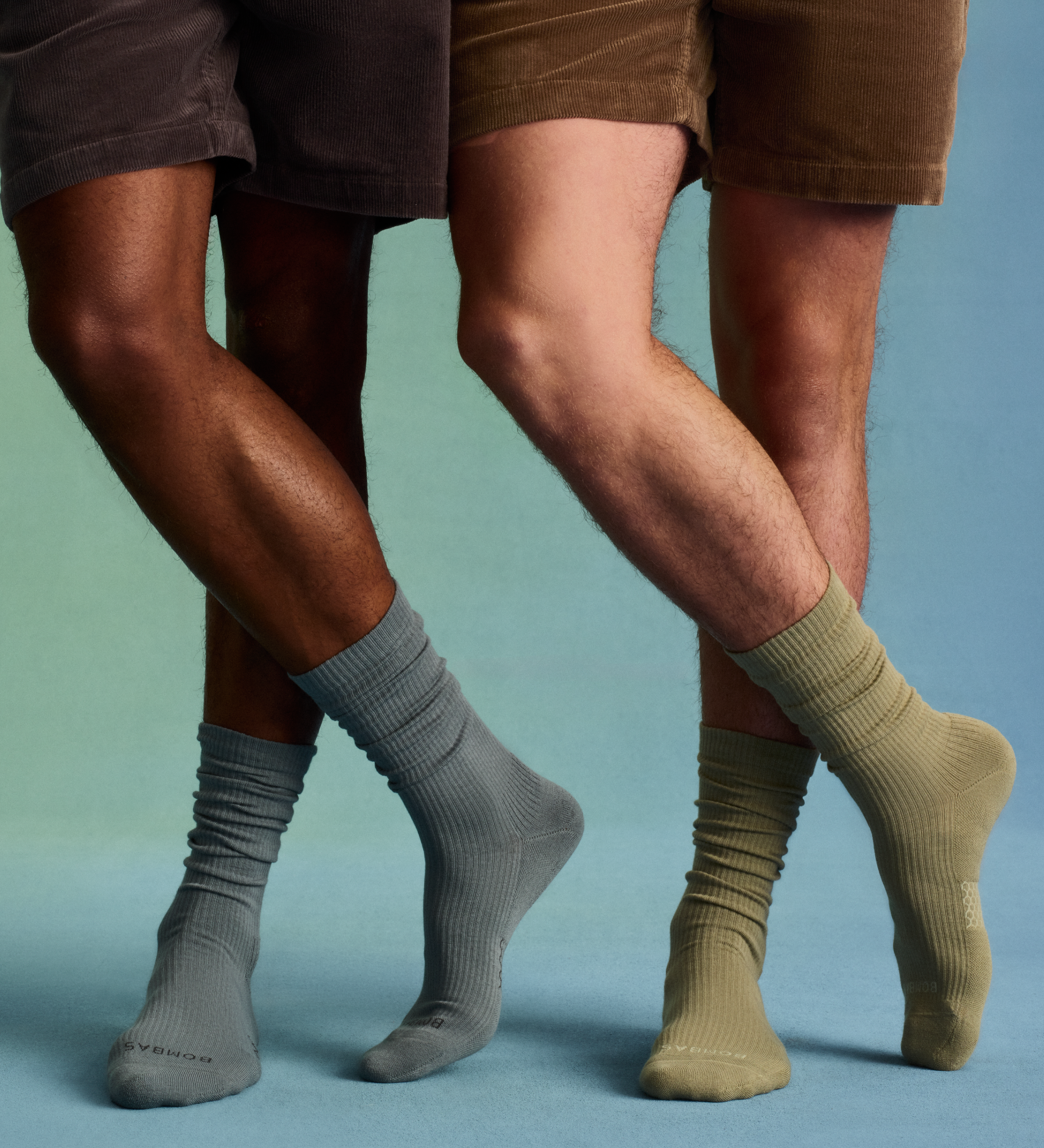 bombas ribbed dress socks Bombas Men's Ribbed Cotton Blend Over The Calf Dress Sock 4-Pack Dawn Grey Mix