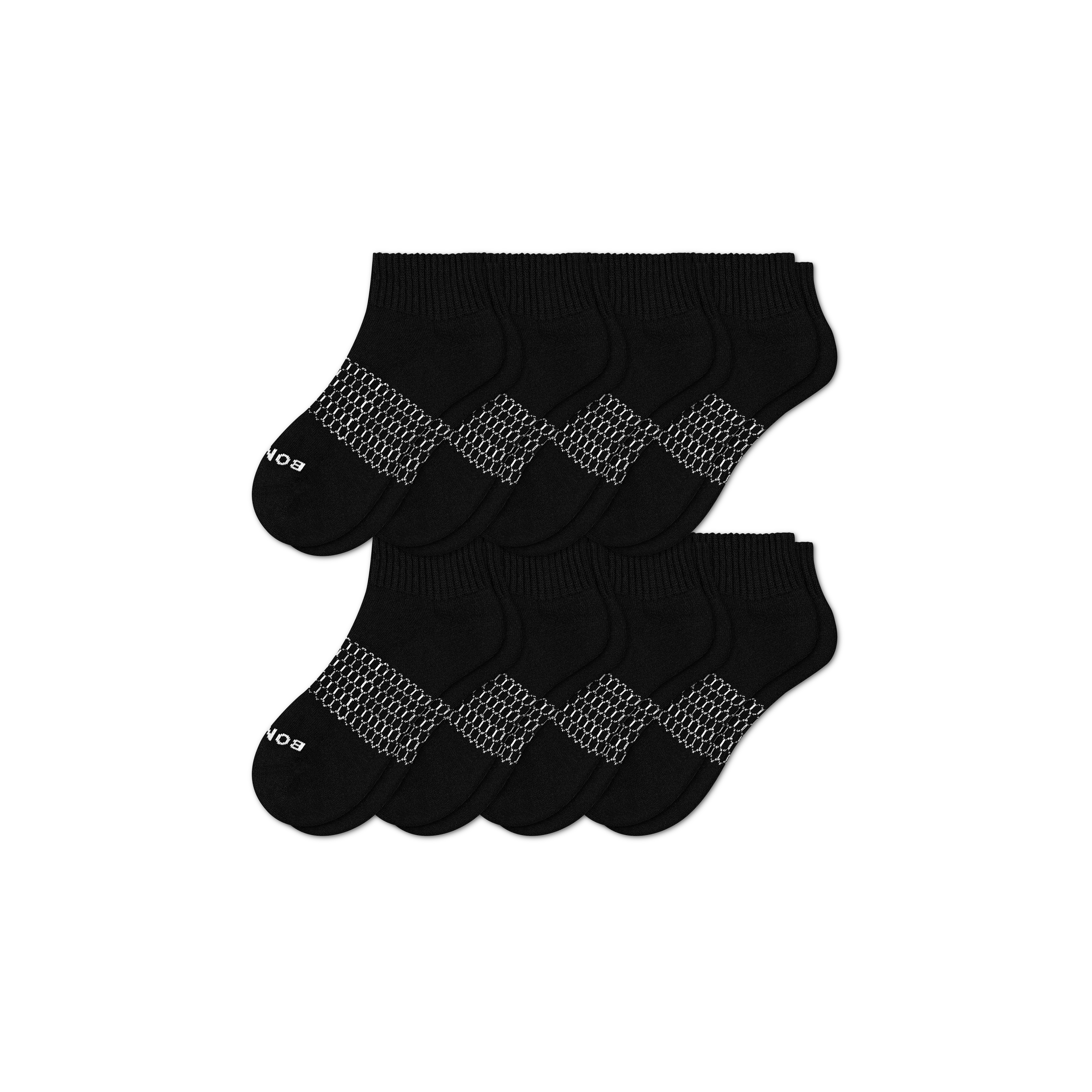 Bombas Quarter Sock 8-pack In Black