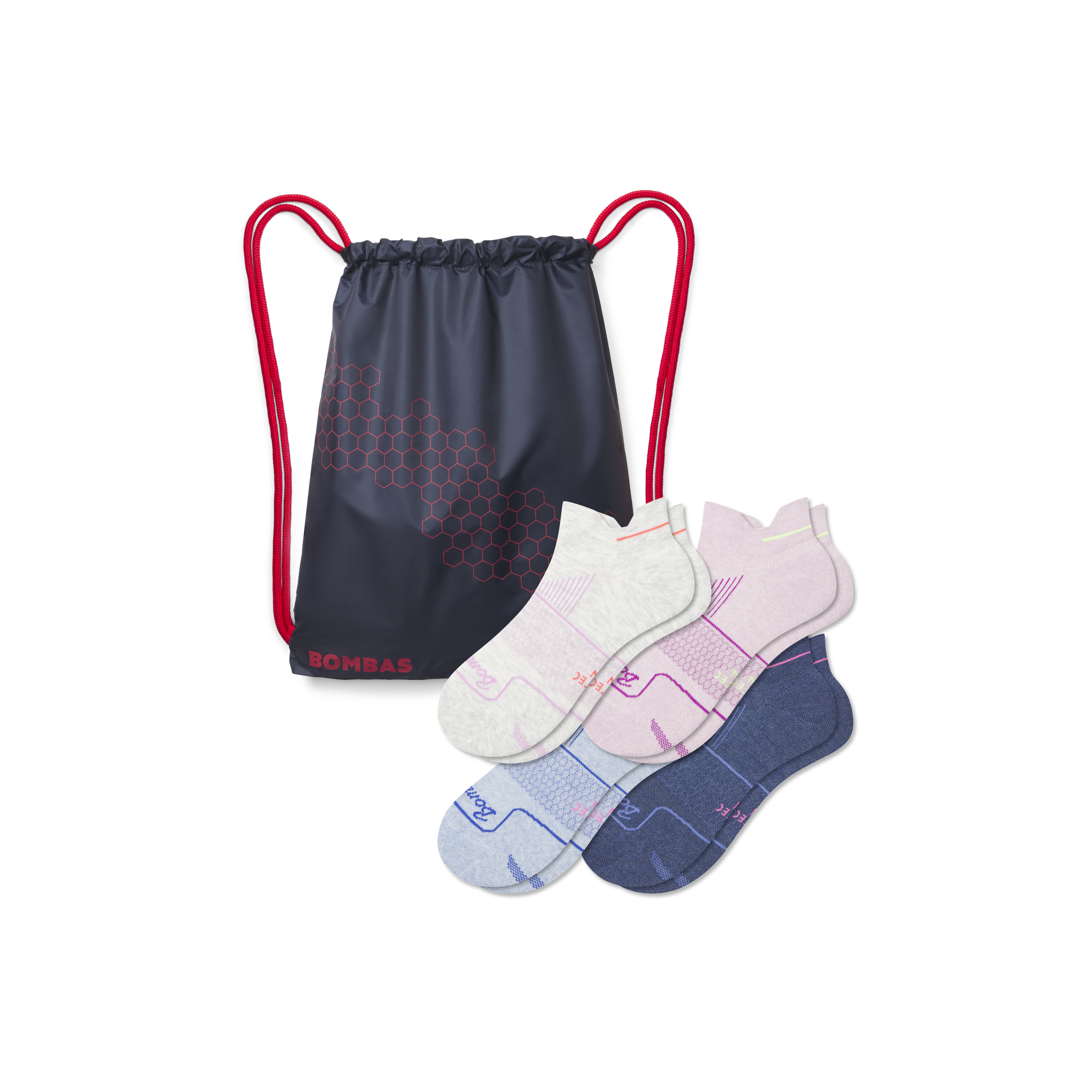 bombas Women's Running Ankle Sock 4-Pack Gift Bag