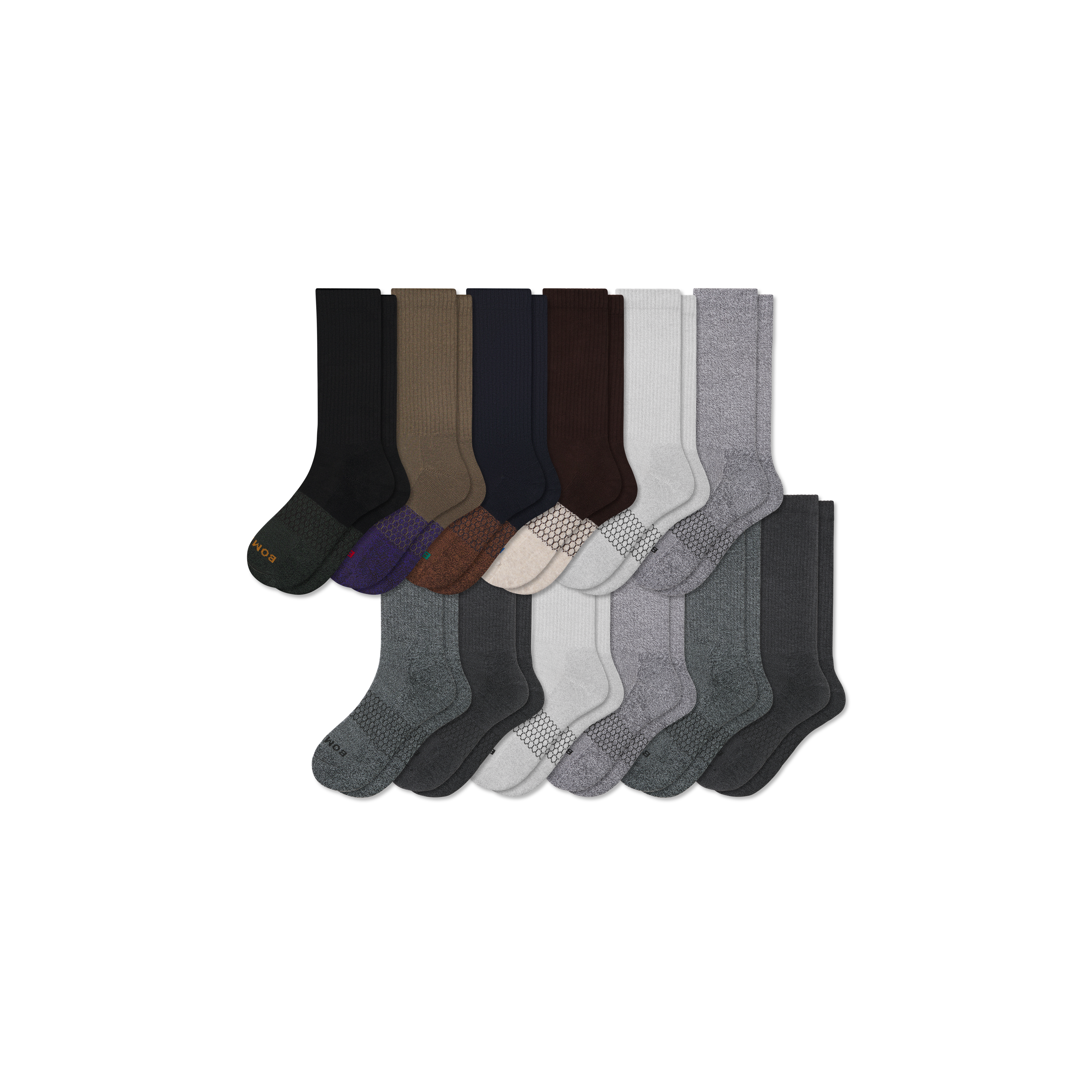 Bombas Marl Calf Sock 12-pack In Multi