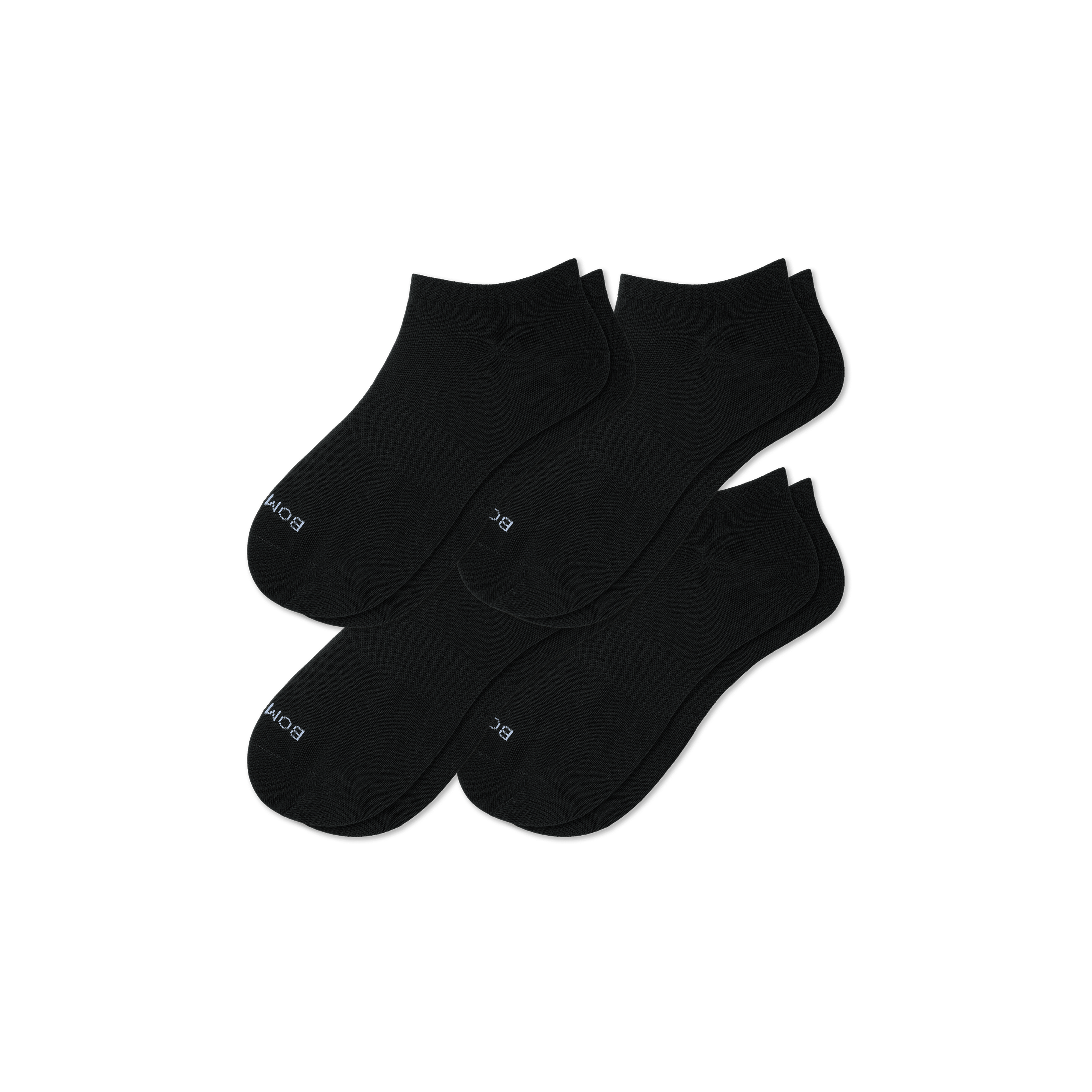 Bombas Lightweight Ankle Sock 4-pack In Black