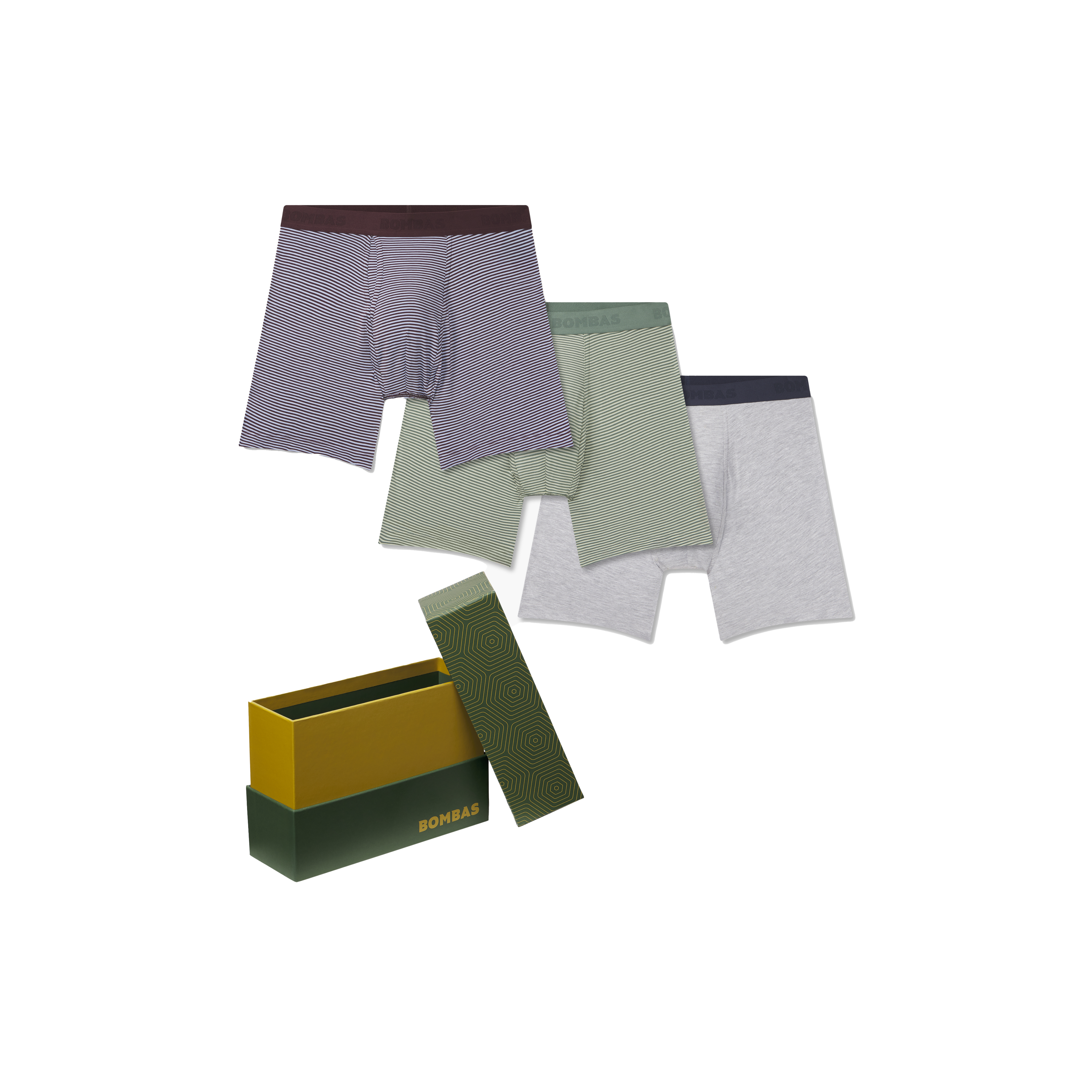 Men's Cotton Modal Blend Boxer Brief 3-Pack Gift Box