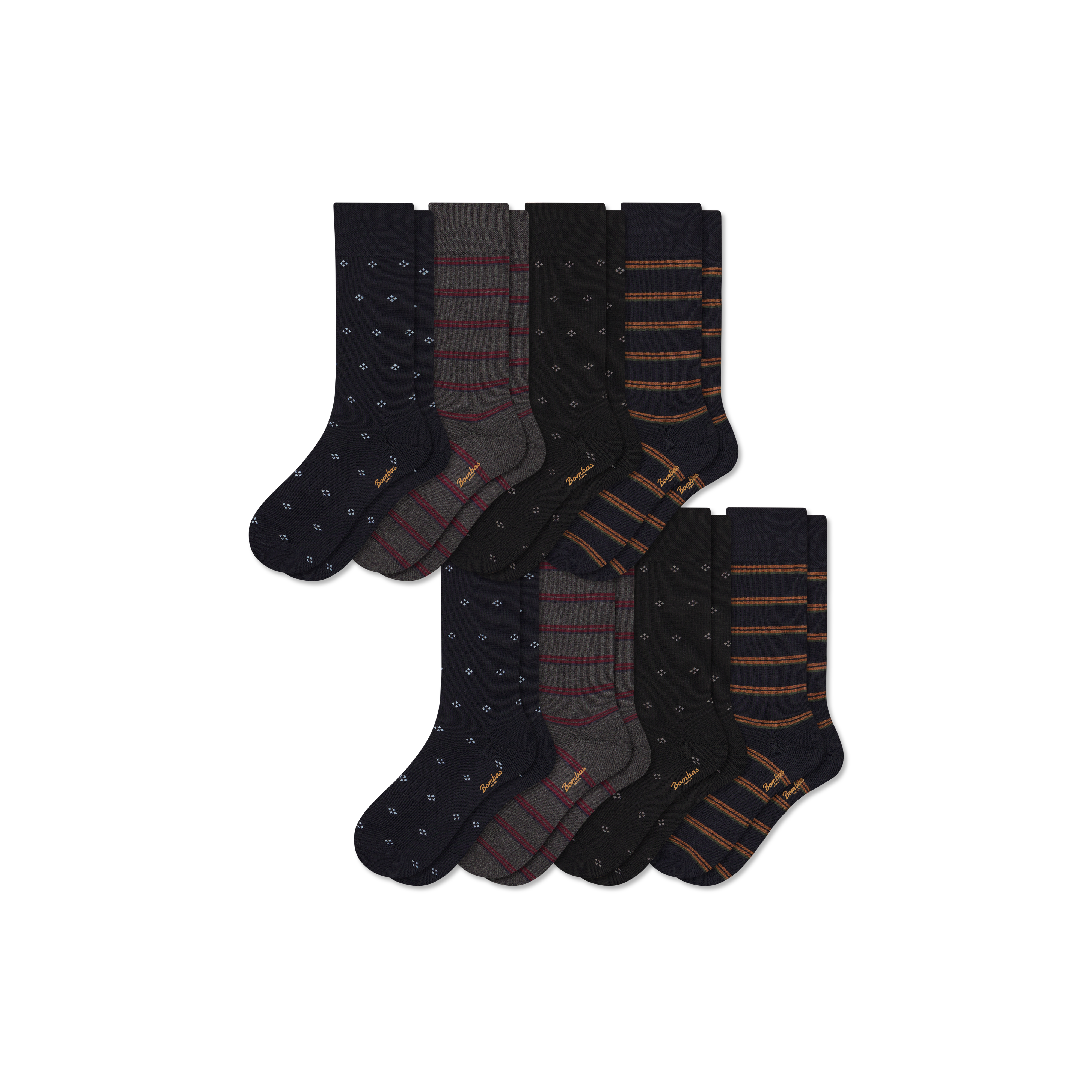 Men's Dress Calf Sock 8-Pack