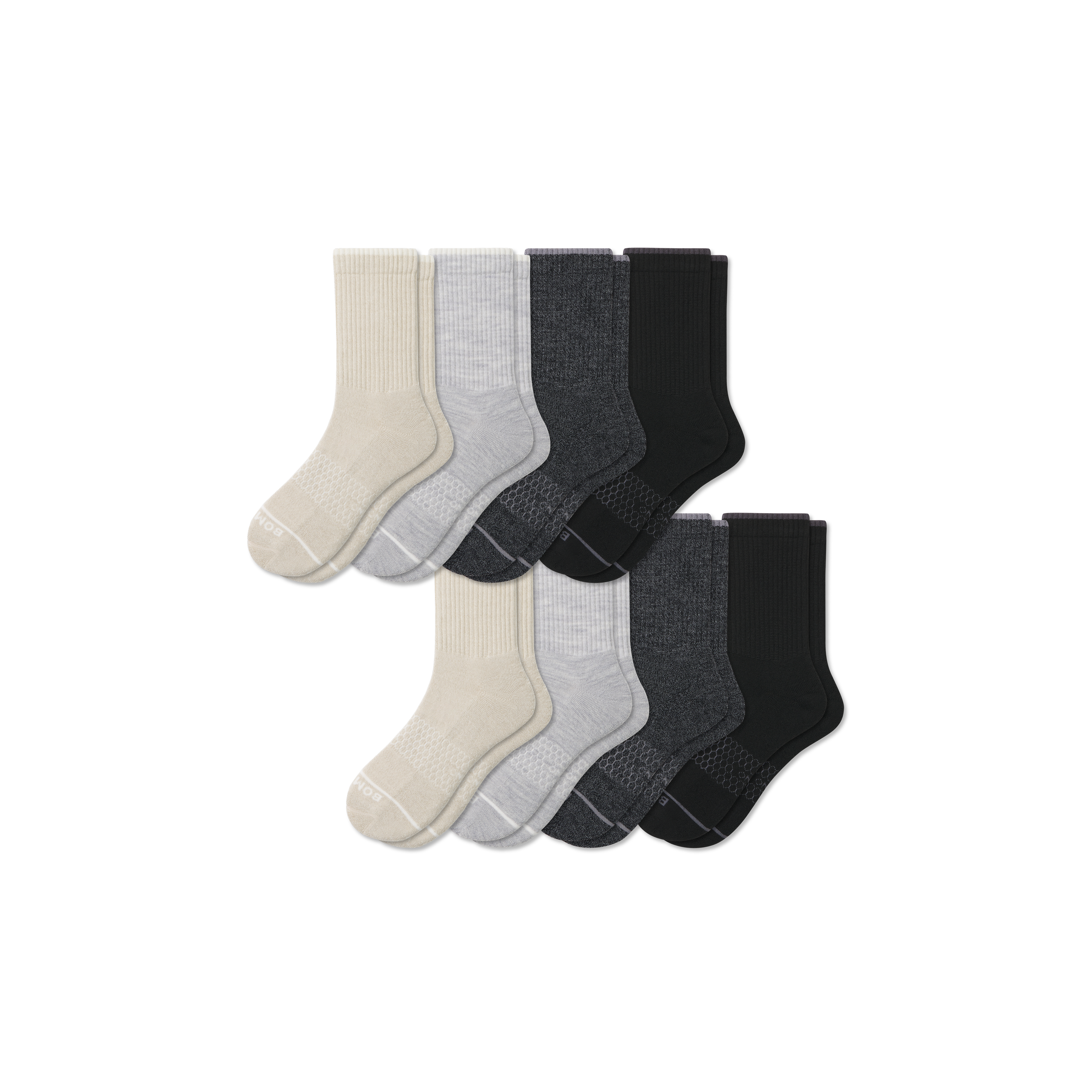 Bombas Merino Wool Blend Half Calf Sock 8-pack In Mixed