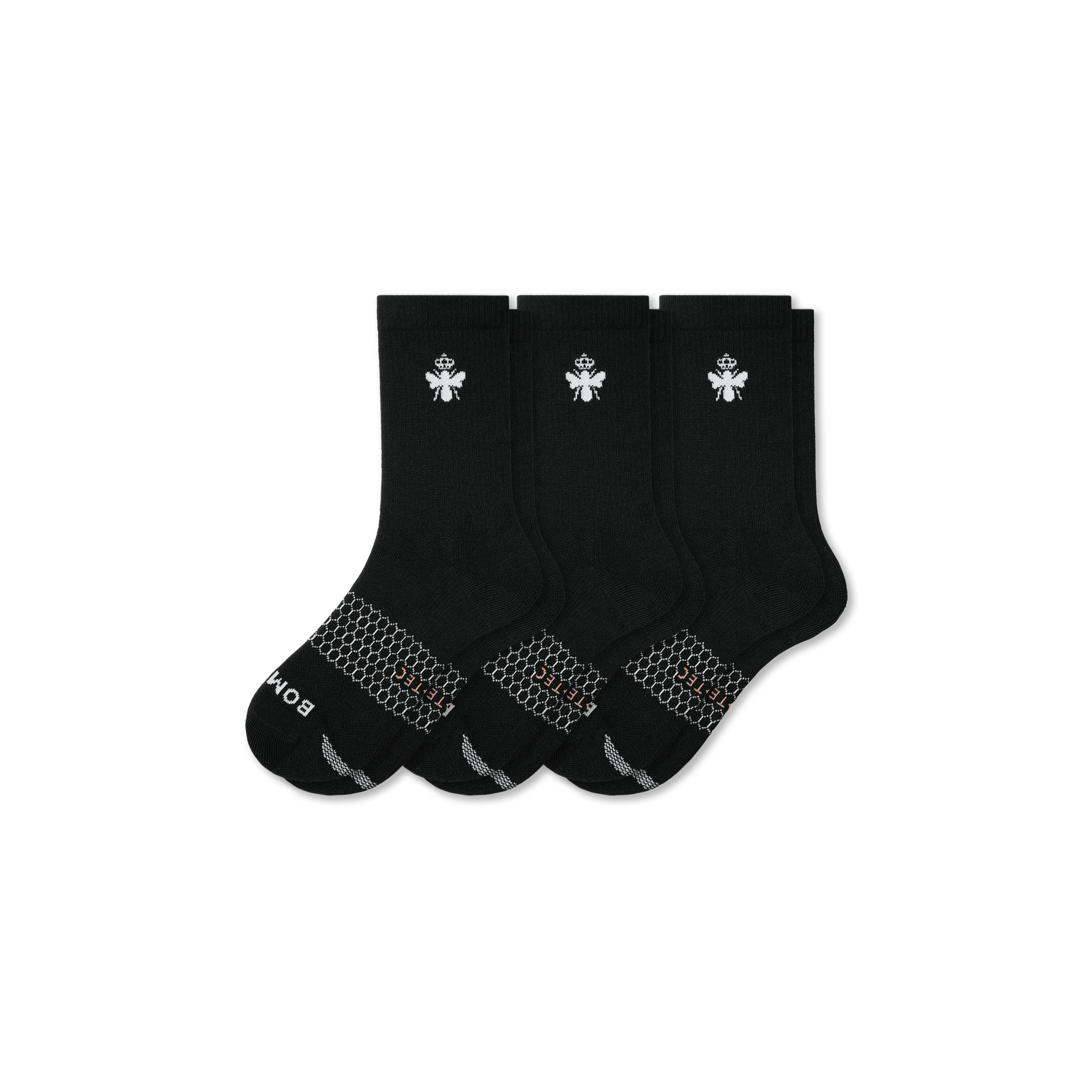 Shop Bombas All-purpose Performance Calf Sock 3-pack In Black Bee