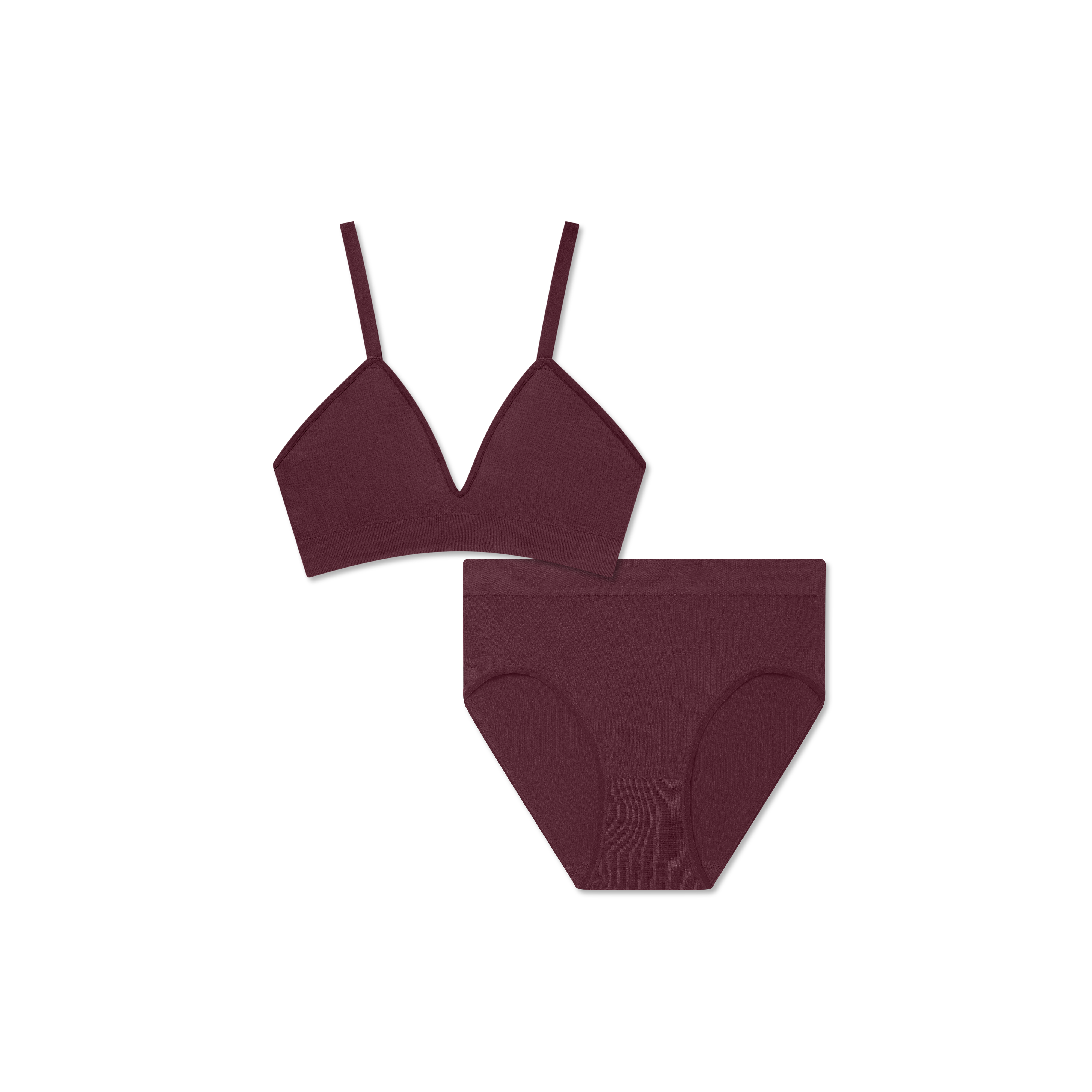 Women's Seamless Triangle Bralette + High Rise Brief Pack