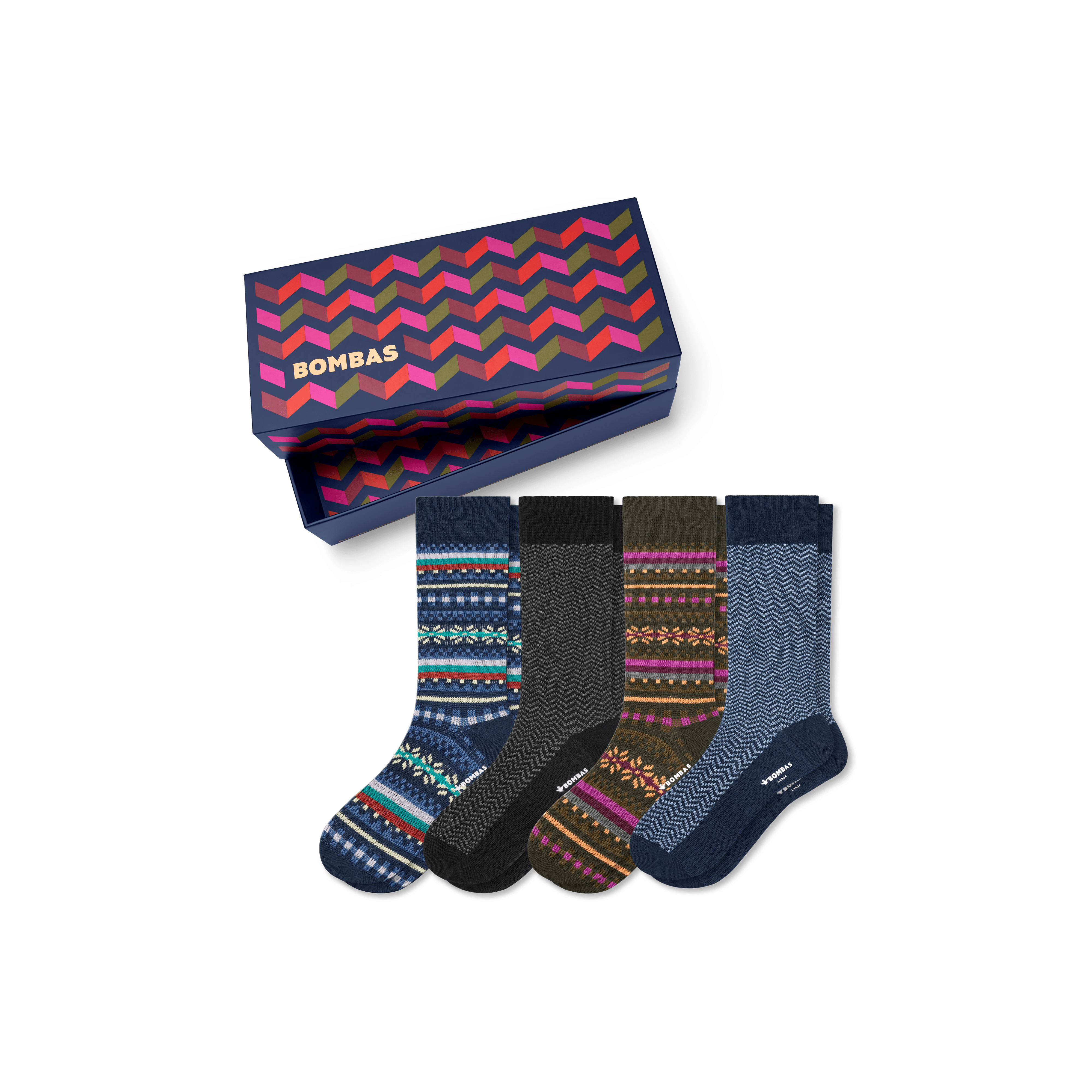 Men's Dress Calf Sock 4-Pack Gift Box - Bombas Men's Dress Calf Sock 4-Pack Gift Box - Bombas