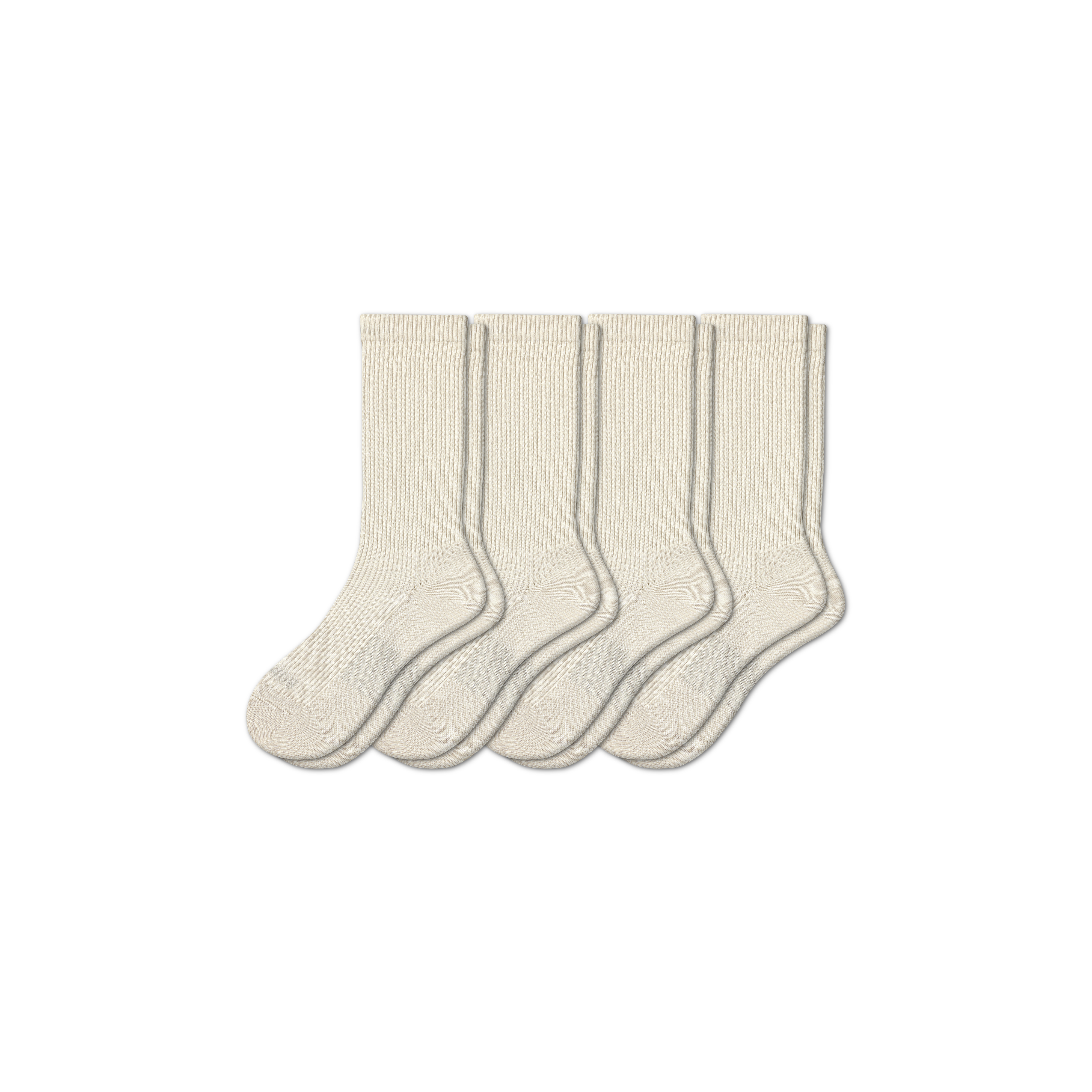 Bombas Hybrid Ribbed Calf Sock 4-pack In Soft White
