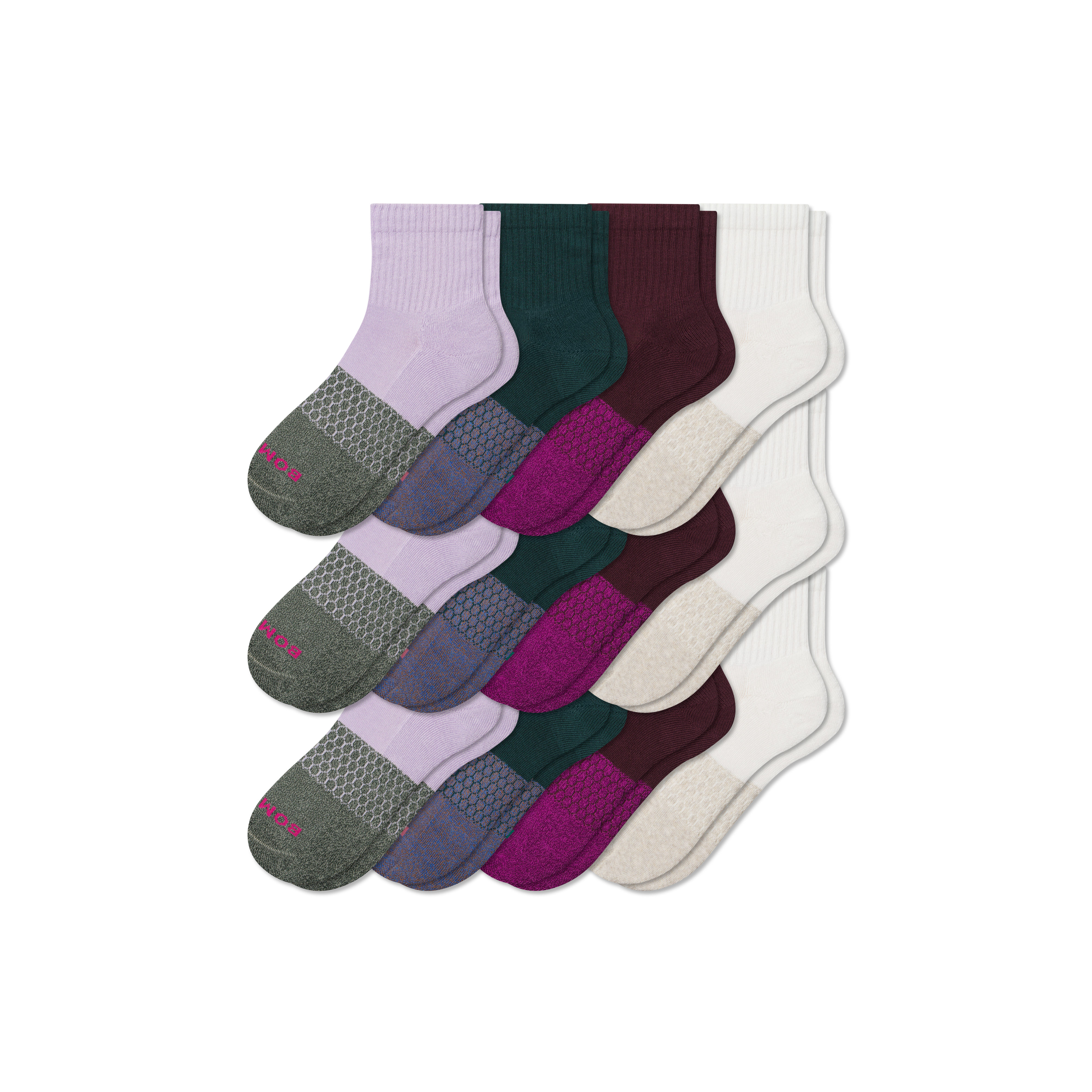 Bombas Quarter Sock 12-pack In Multi