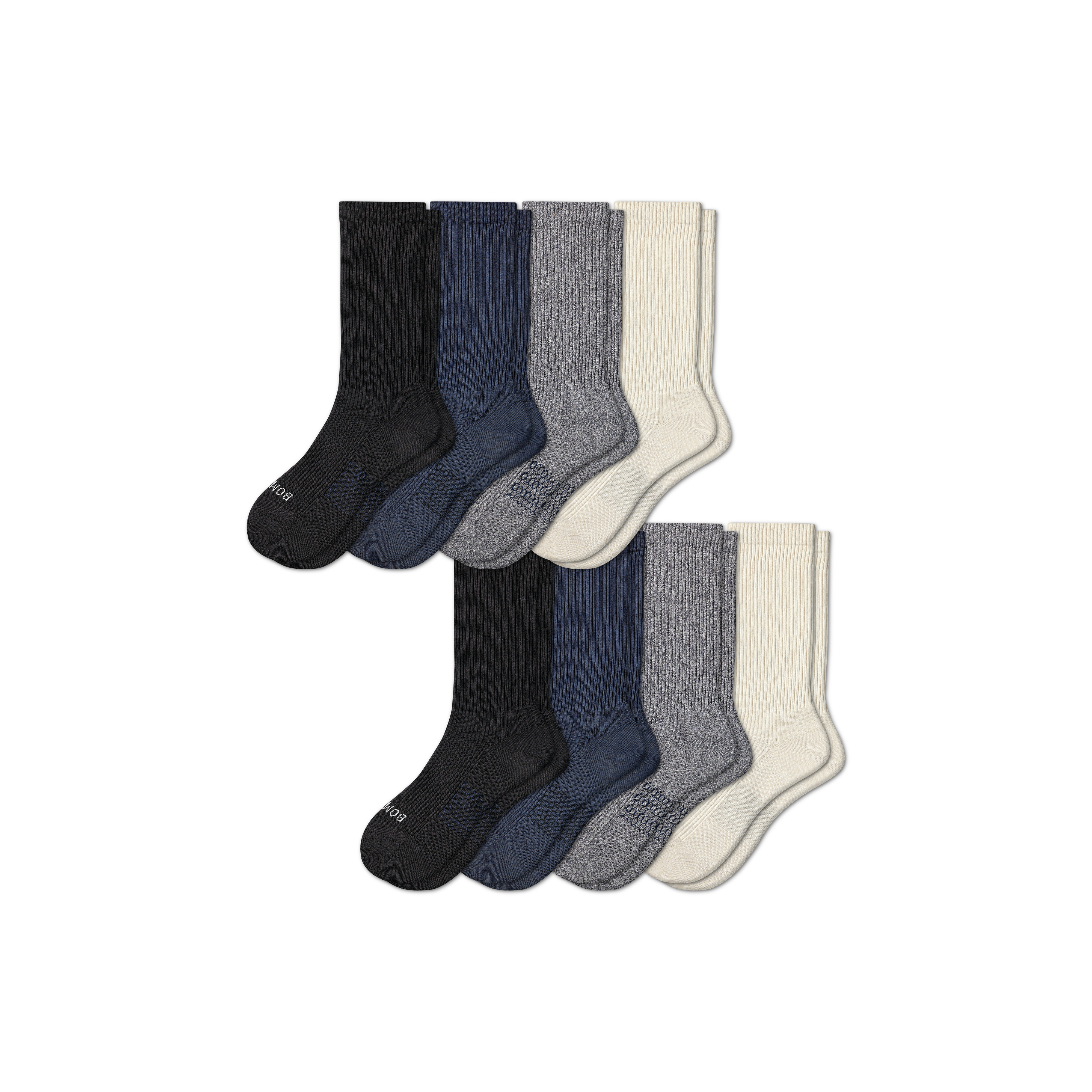 bombas Women's Modern Rib Calf Sock 8-Pack