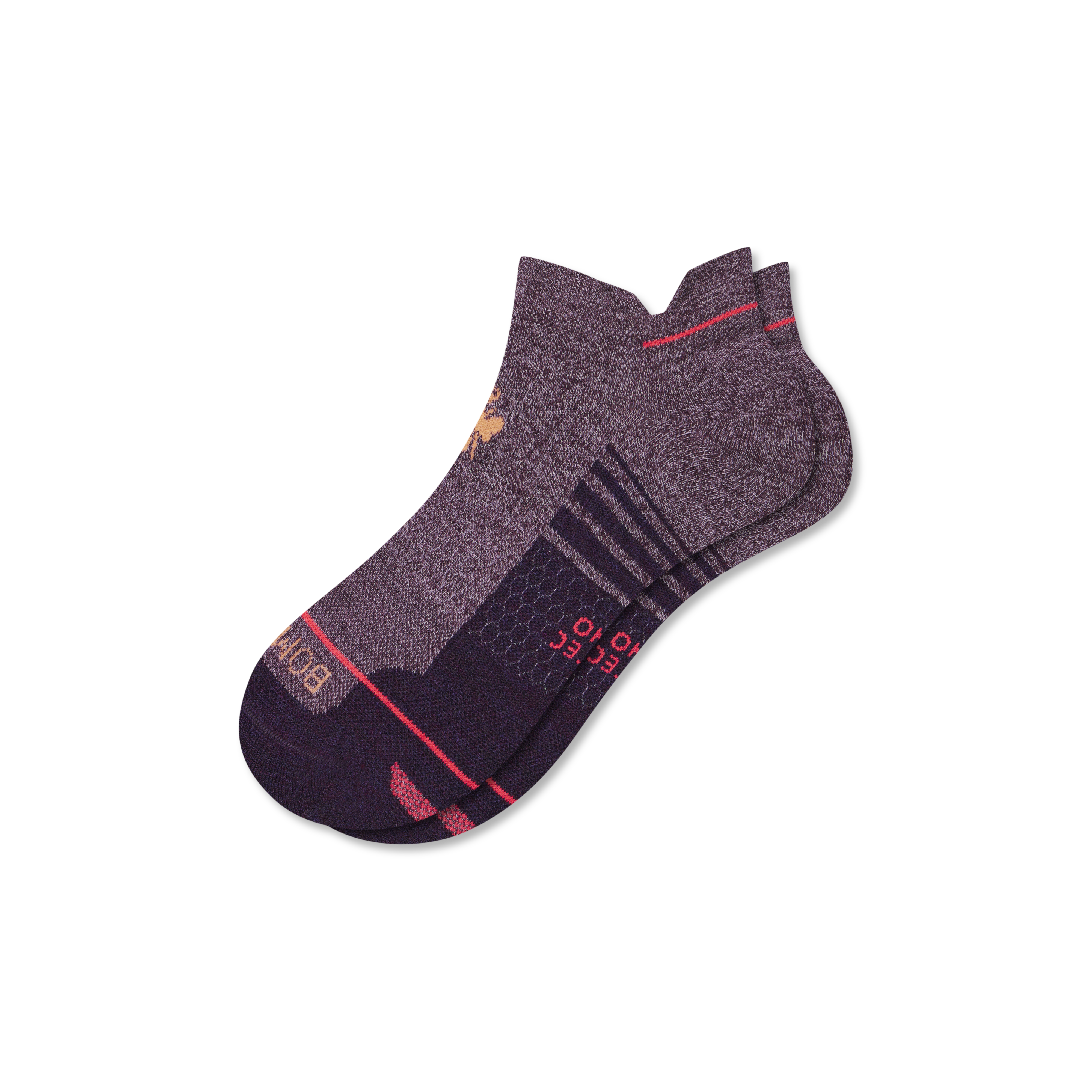 Bombas Merino Wool Blend Athletic Ankle Socks In Red