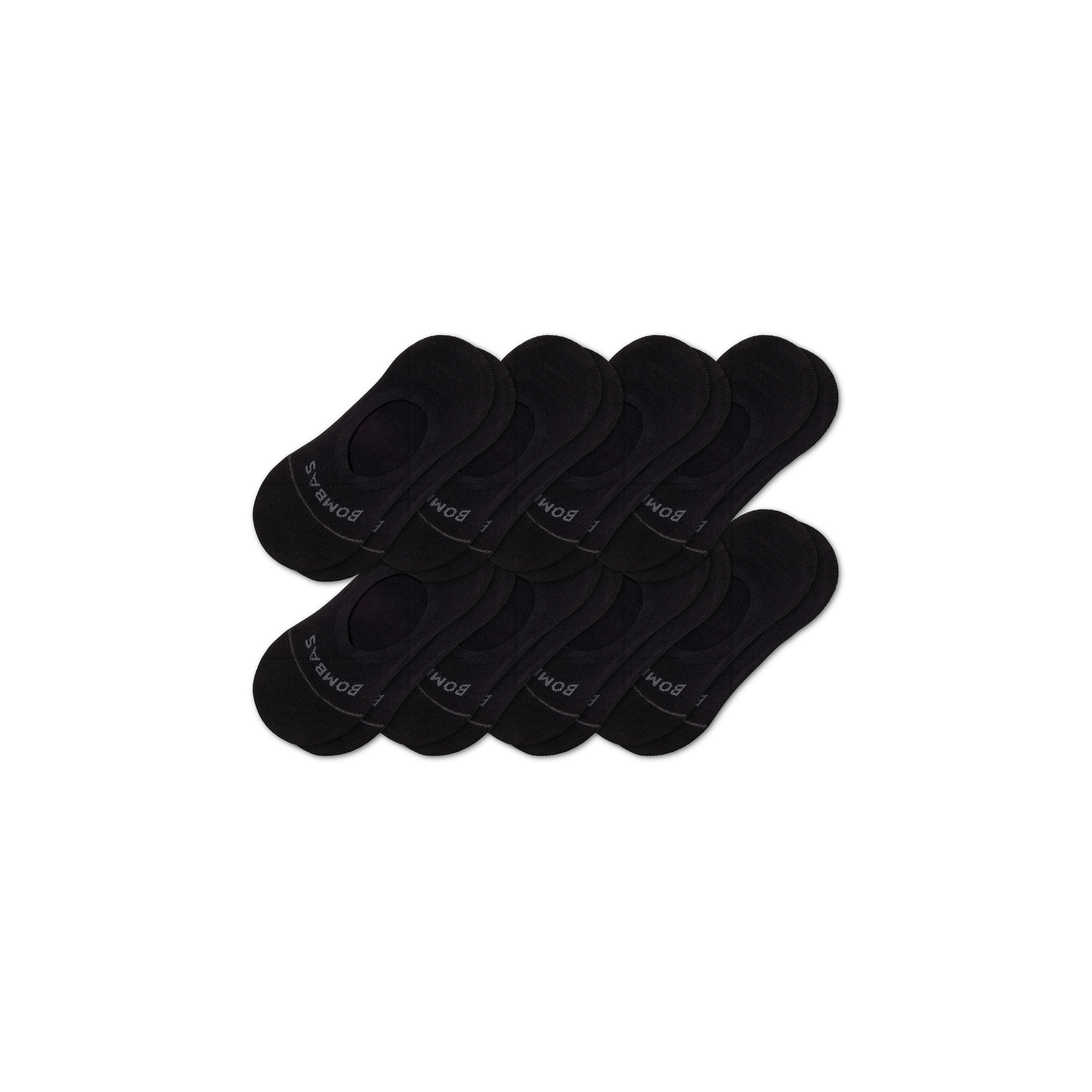 Bombas Lightweight No Show Socks 8-pack In Black