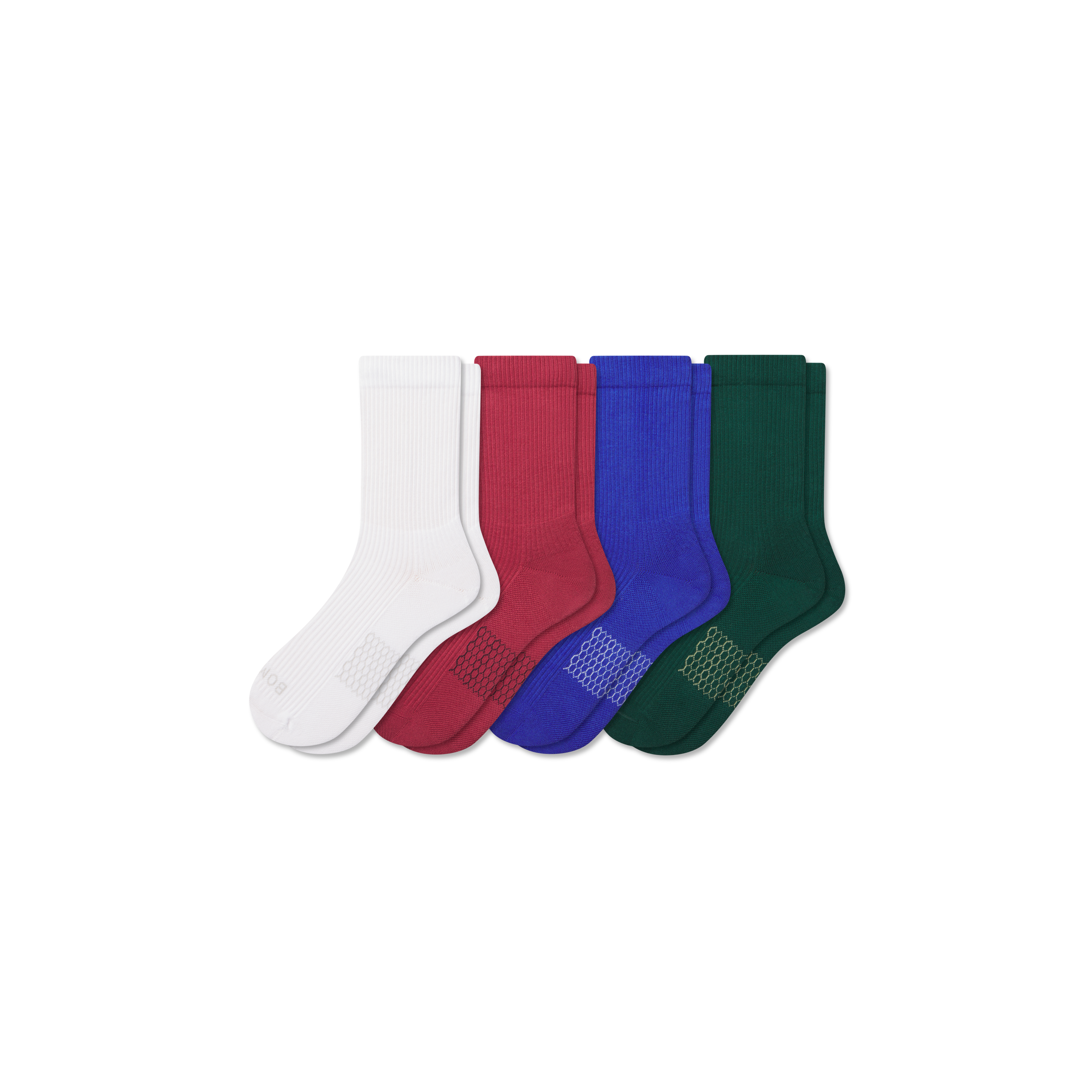 Bombas Modern Rib Half Calf Sock 4-pack In Everglade Mix